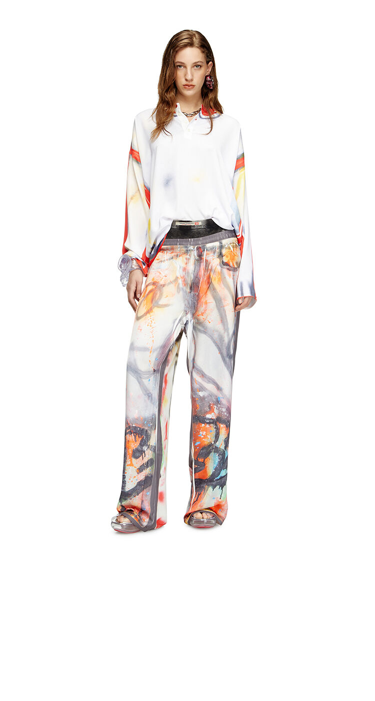 Relaxed pant with graffiti print