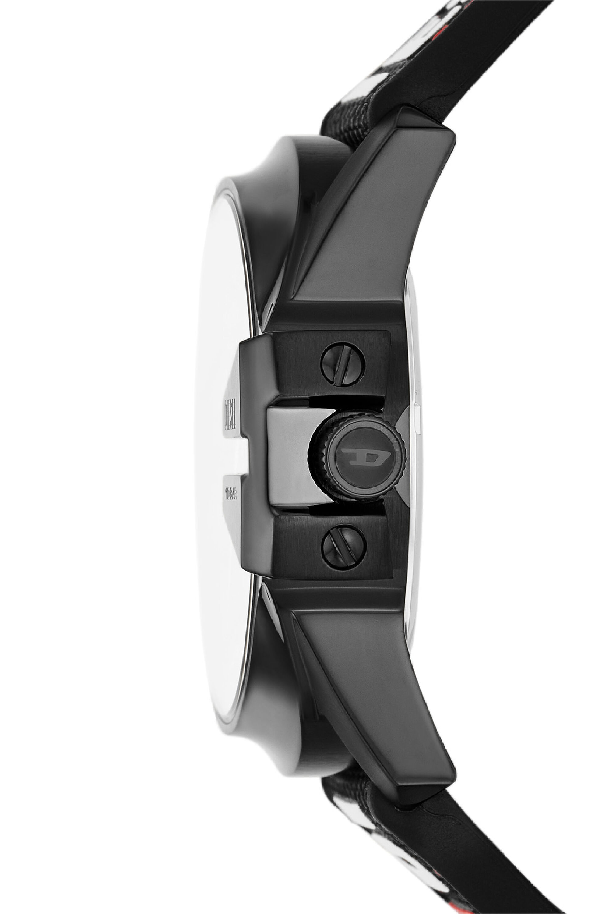 Men s Master Chief Date leather nylon and silicone watch DZ2160