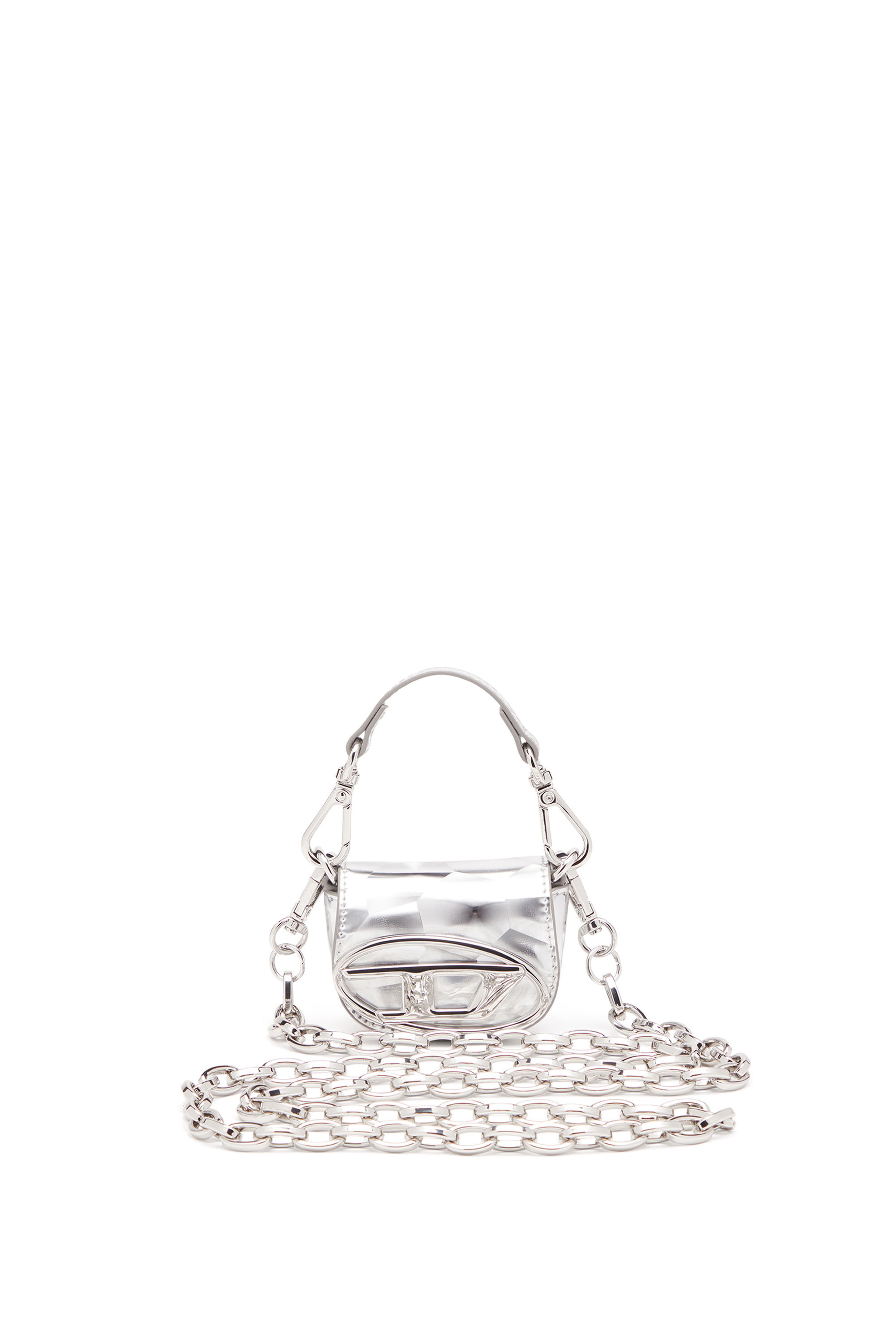 Women's Iconic micro bag charm with mirror effect | Silver