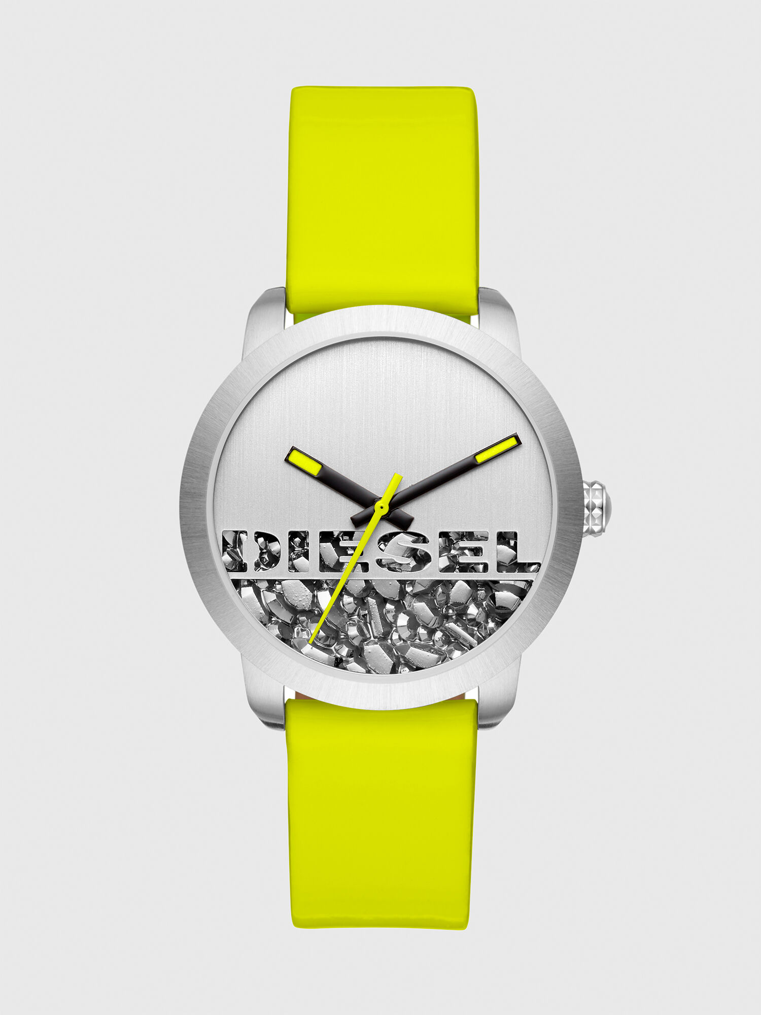 Diesel - DZ5589, Woman's Three-hand yellow leather watch in Yellow - 1