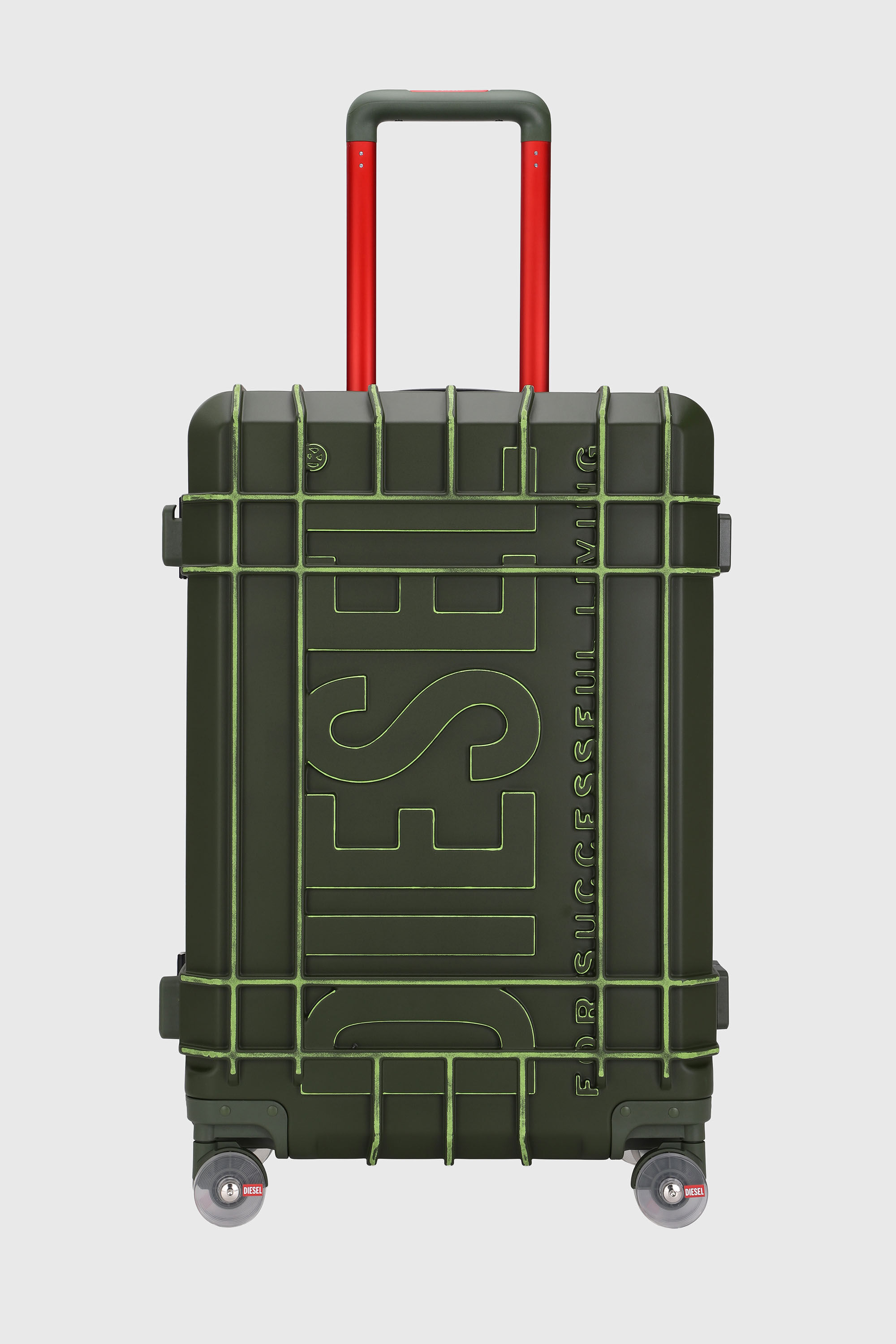 Diesel - DIESEL PC STRONG IMAGE TROLLEY- DSL003, Unisex's Rugged suitcase size M in Military Green - 1