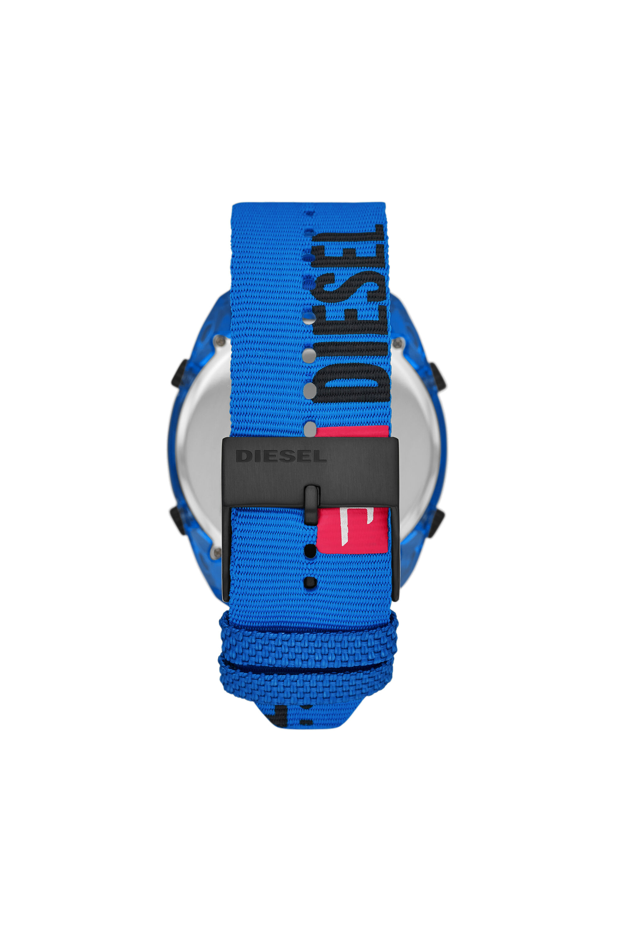 Diesel - DZ1944, Man Crusher digital blue nylon watch in Blue - Image 2