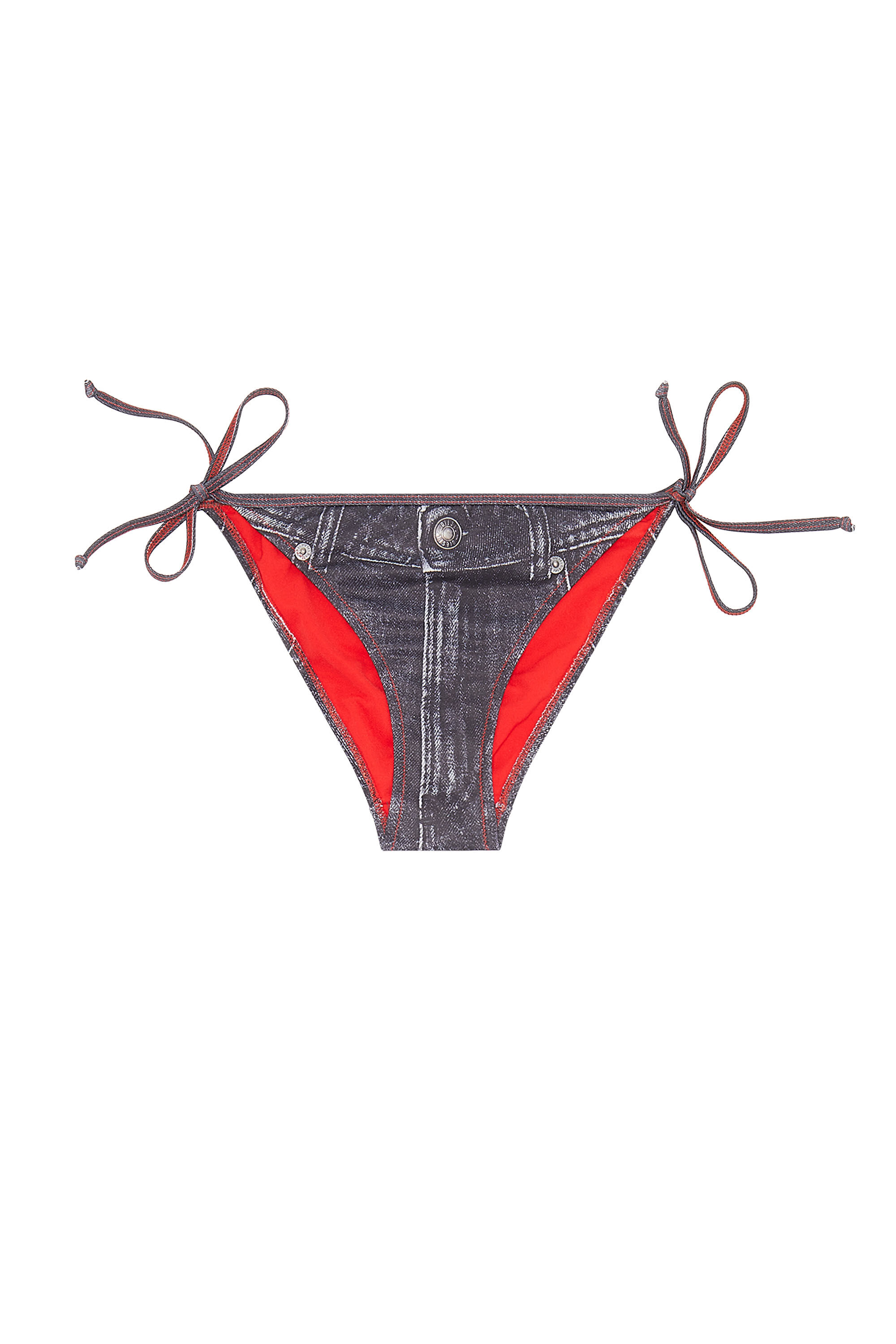 BFPN-BRIGITTES Woman: Bikini briefs with denim trompe l'oeil