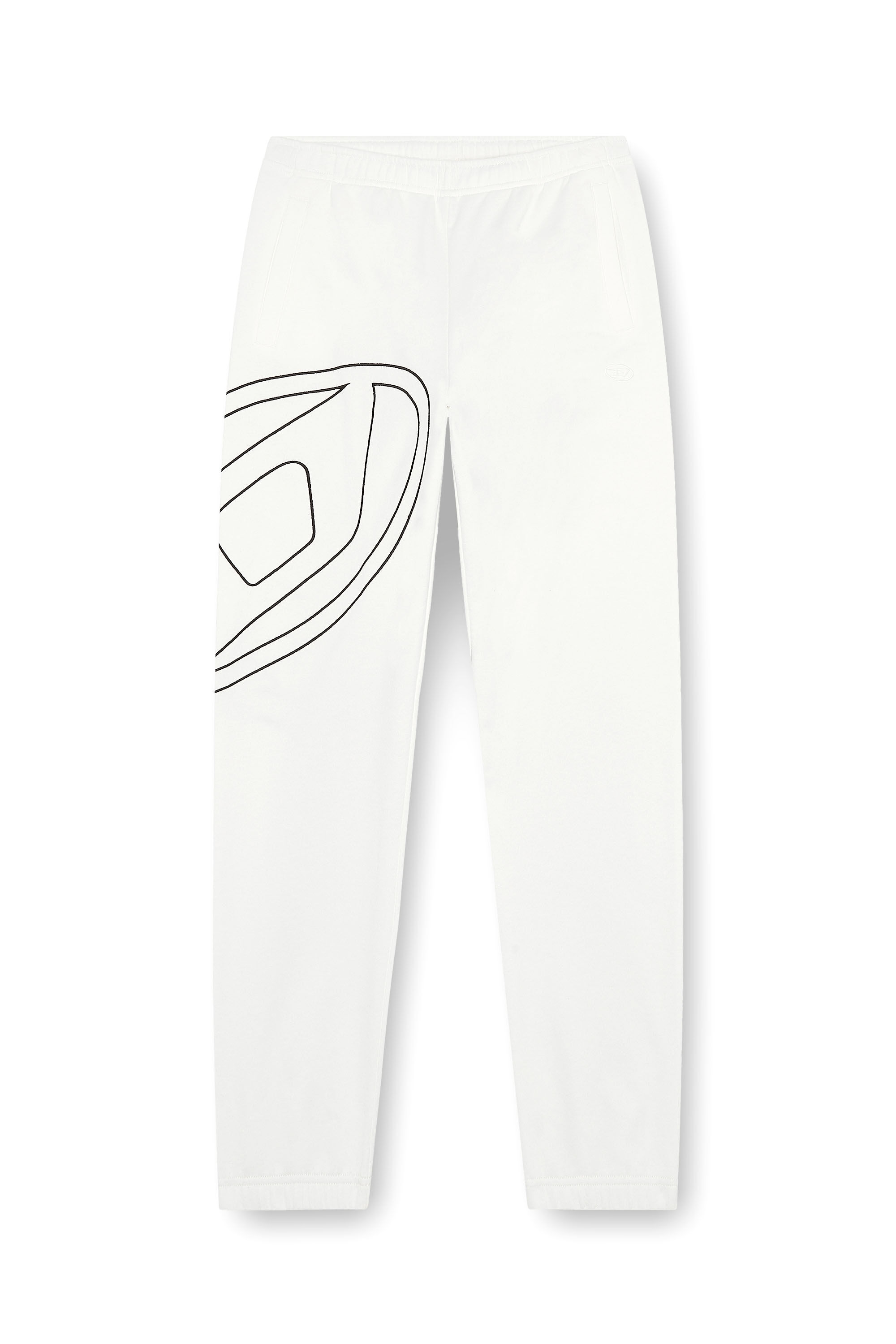Men's Track pants with mega oval D | White | Diesel