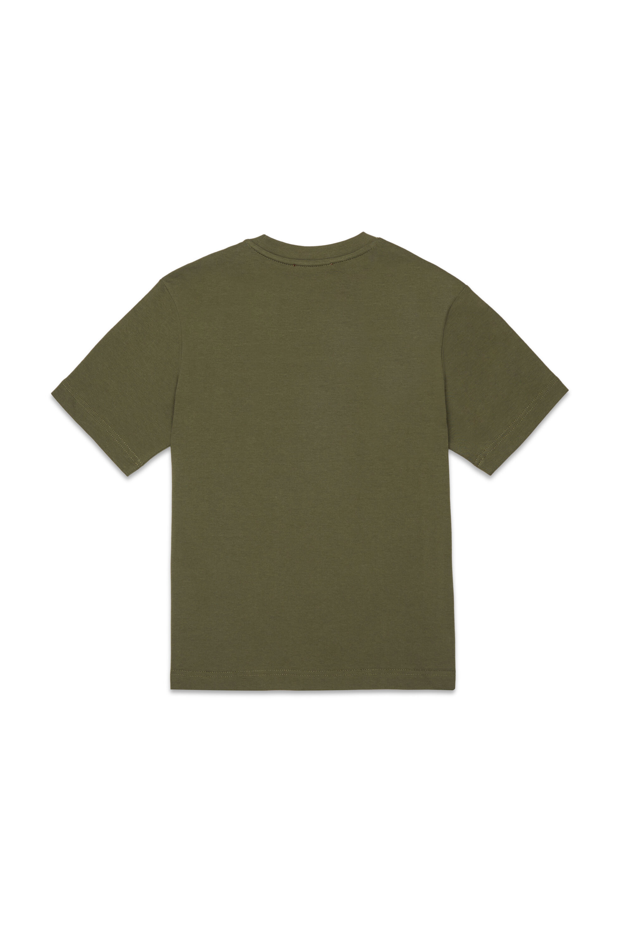 Diesel - TVALE OVER, Man's Cotton T-shirt with shadow Oval D in Military Green - 2