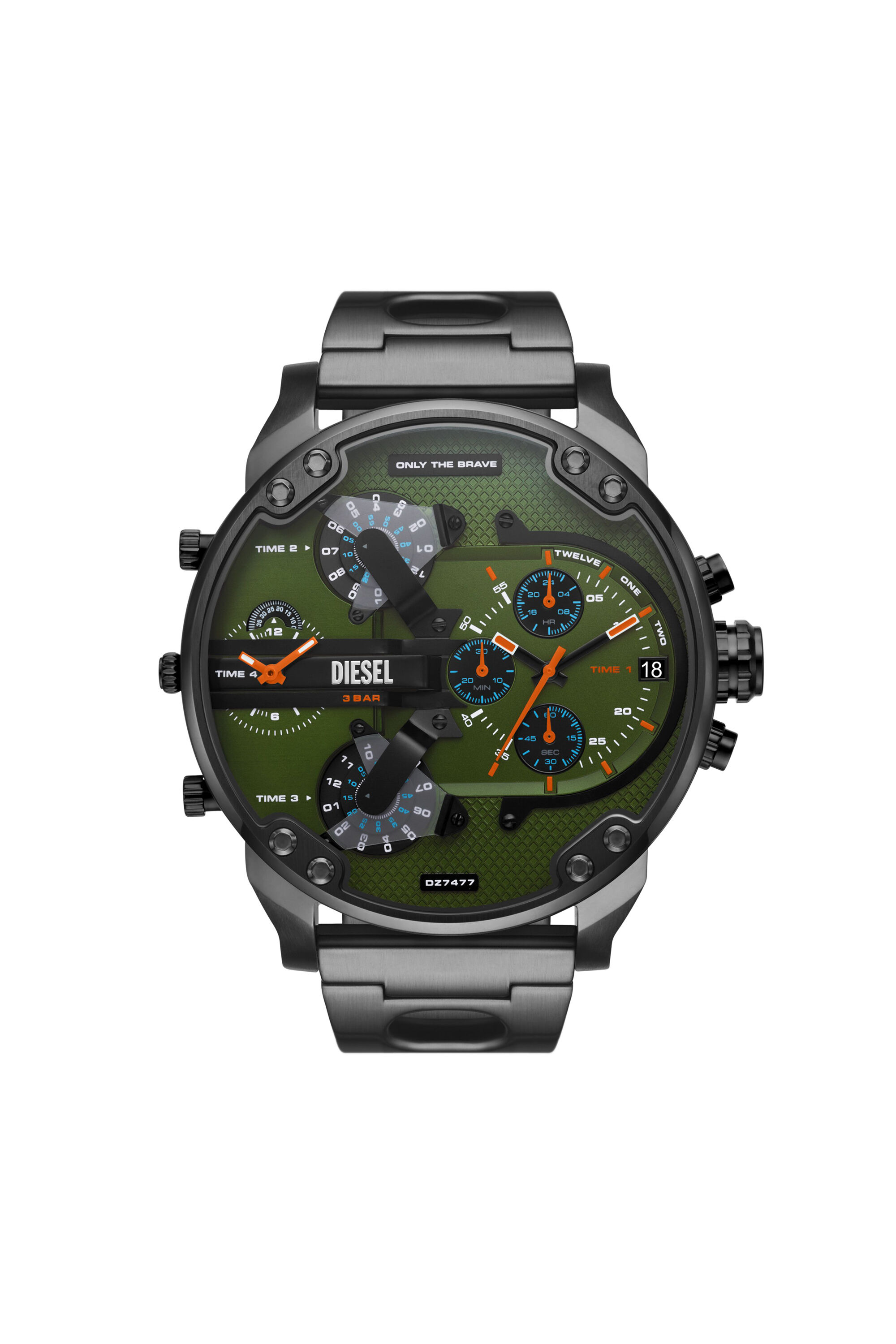 Diesel - DZ7477, Man's Mr. Daddy Gunmetal Stainless Steel Watch in Black - 1