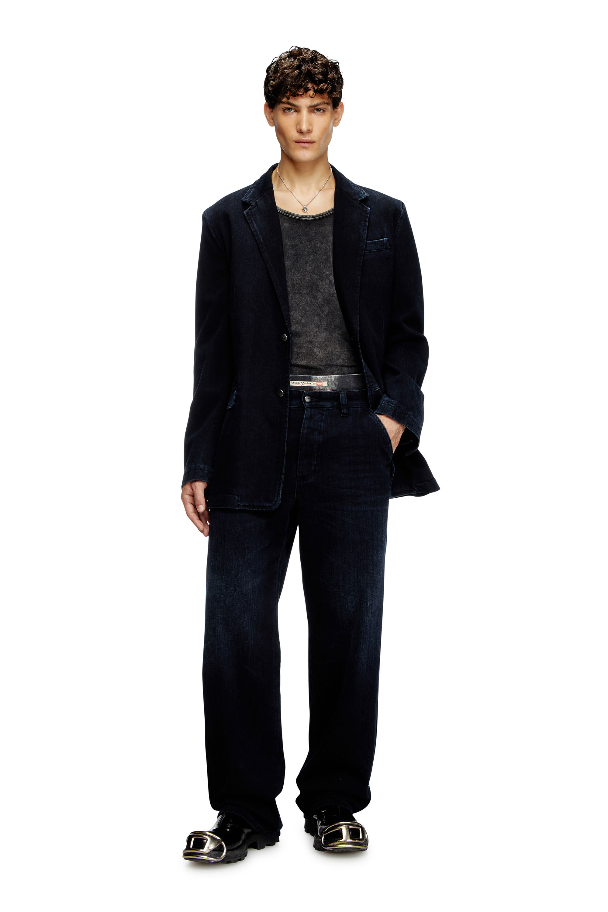 ☆BADBLOOD☆ 2001 D Macro L32 Denim Pants Dark Blue A115980G Men's Relaxed Jeans | Dark Blue | Diesel 2001 D-Macro