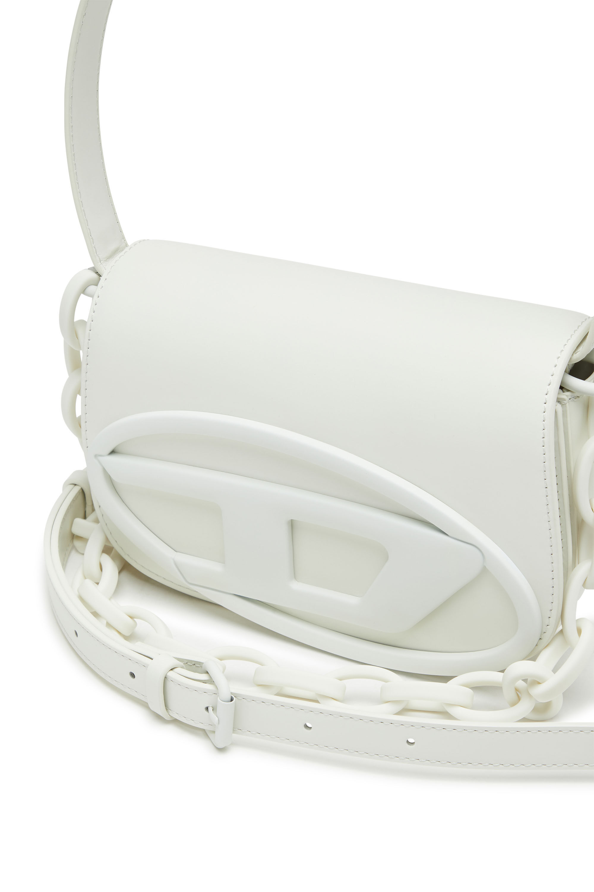 Women's 1DR - Iconic shoulder bag in matte leather | White | Diesel