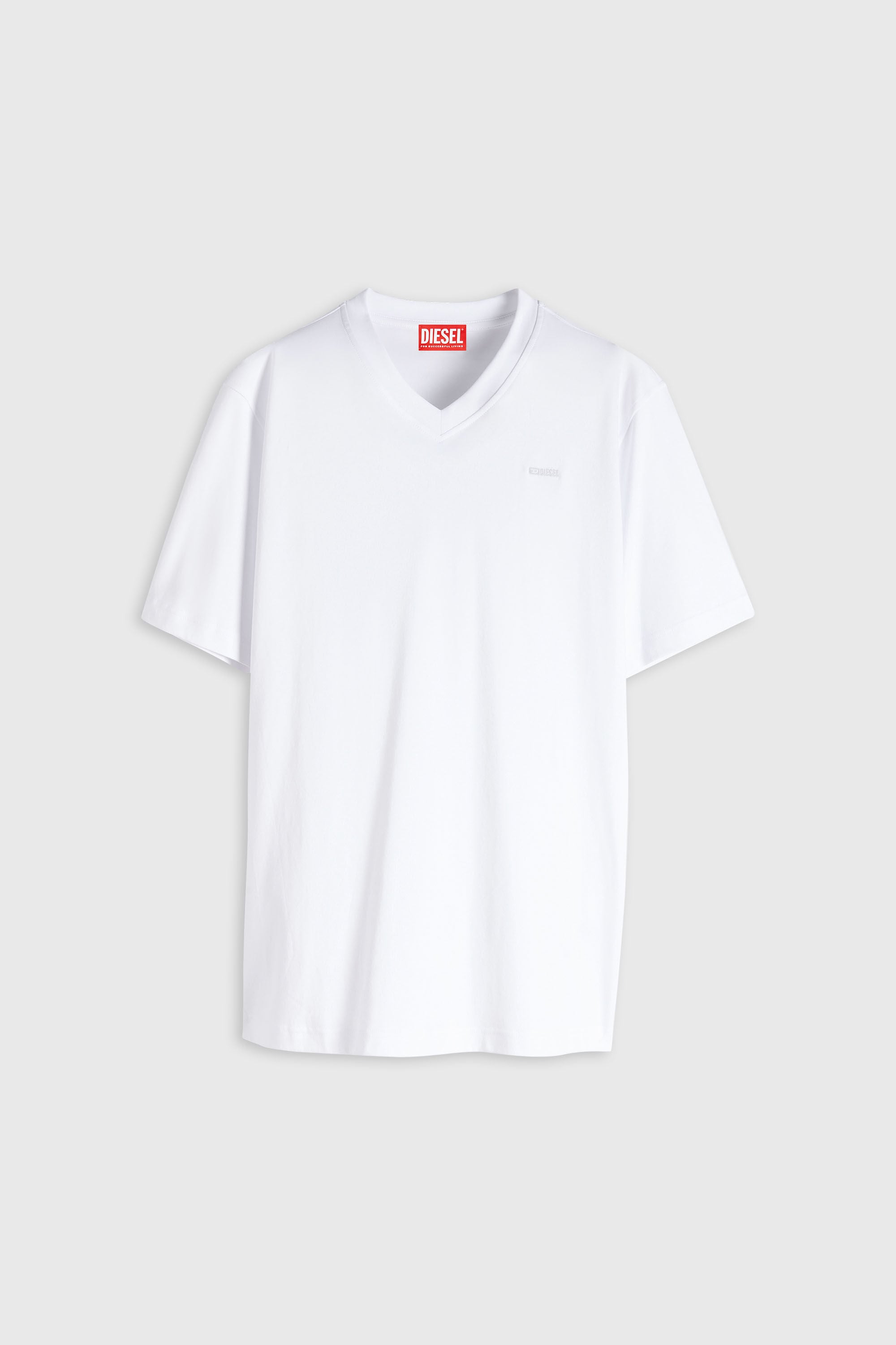 Diesel - T-ADJUST-V-MICRODIV, Man's V-neck T-shirt with micro logo embroidery in null - 2