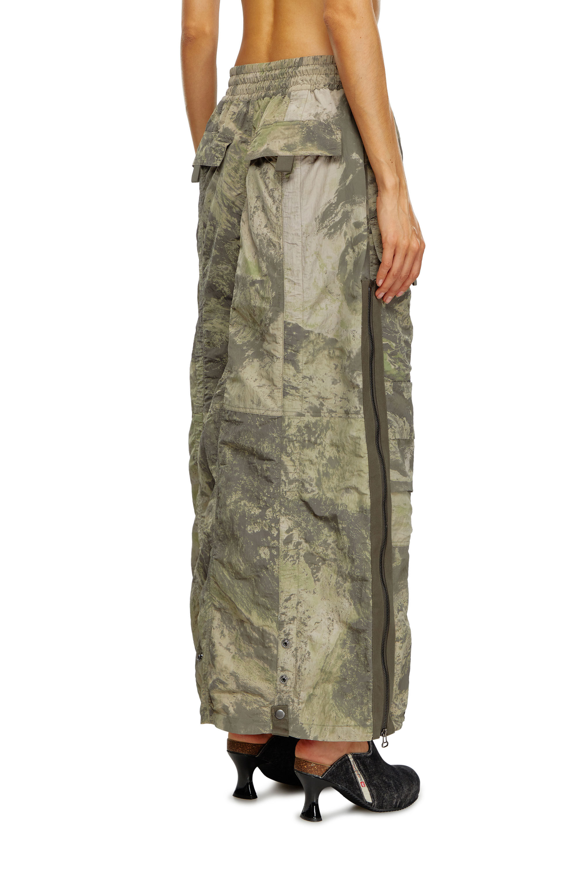 Women s Long skirt with cargo pockets Green Diesel