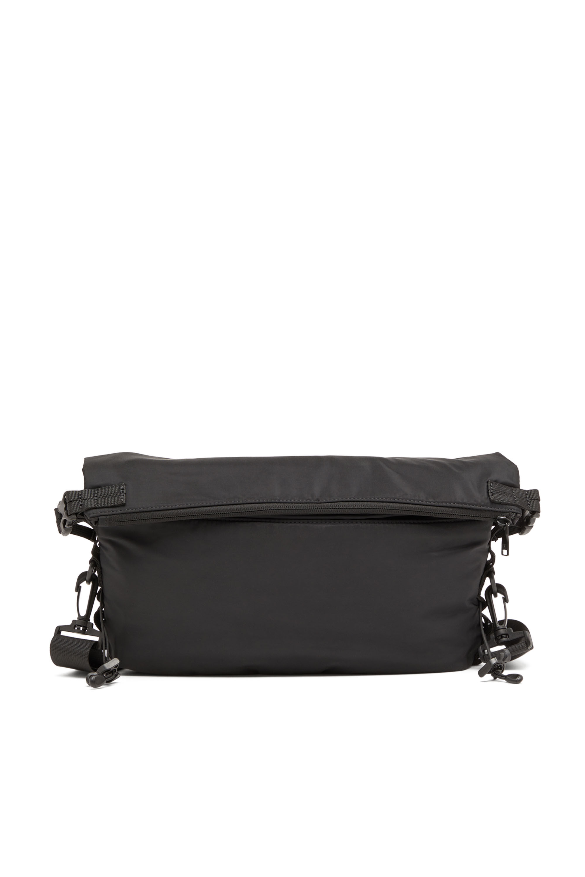 Men's Drape-Nylon crossbody bag with Oval D print | Black | Diesel