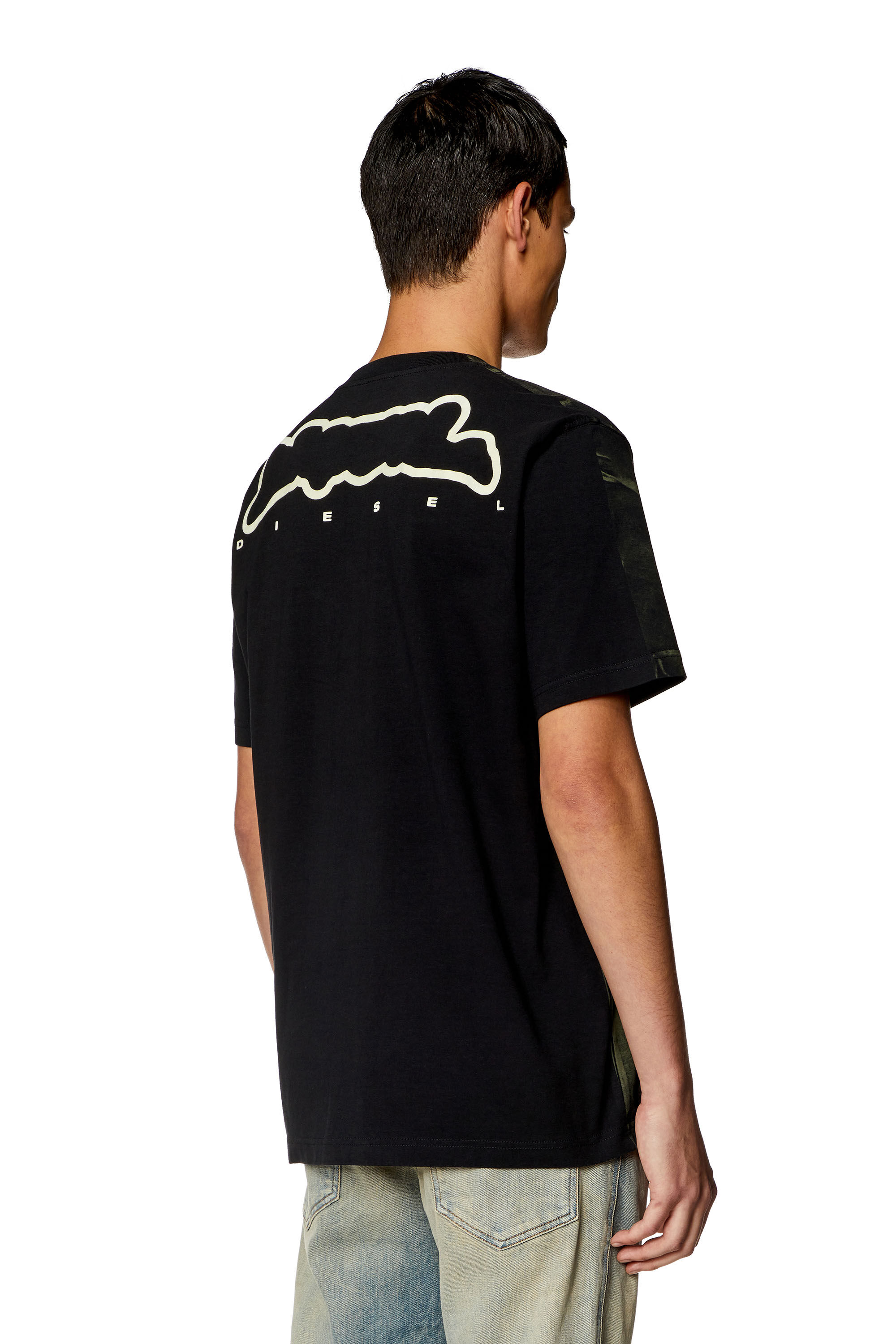 Men's T-shirt with crease-effect print | T-JUST-N3 Diesel