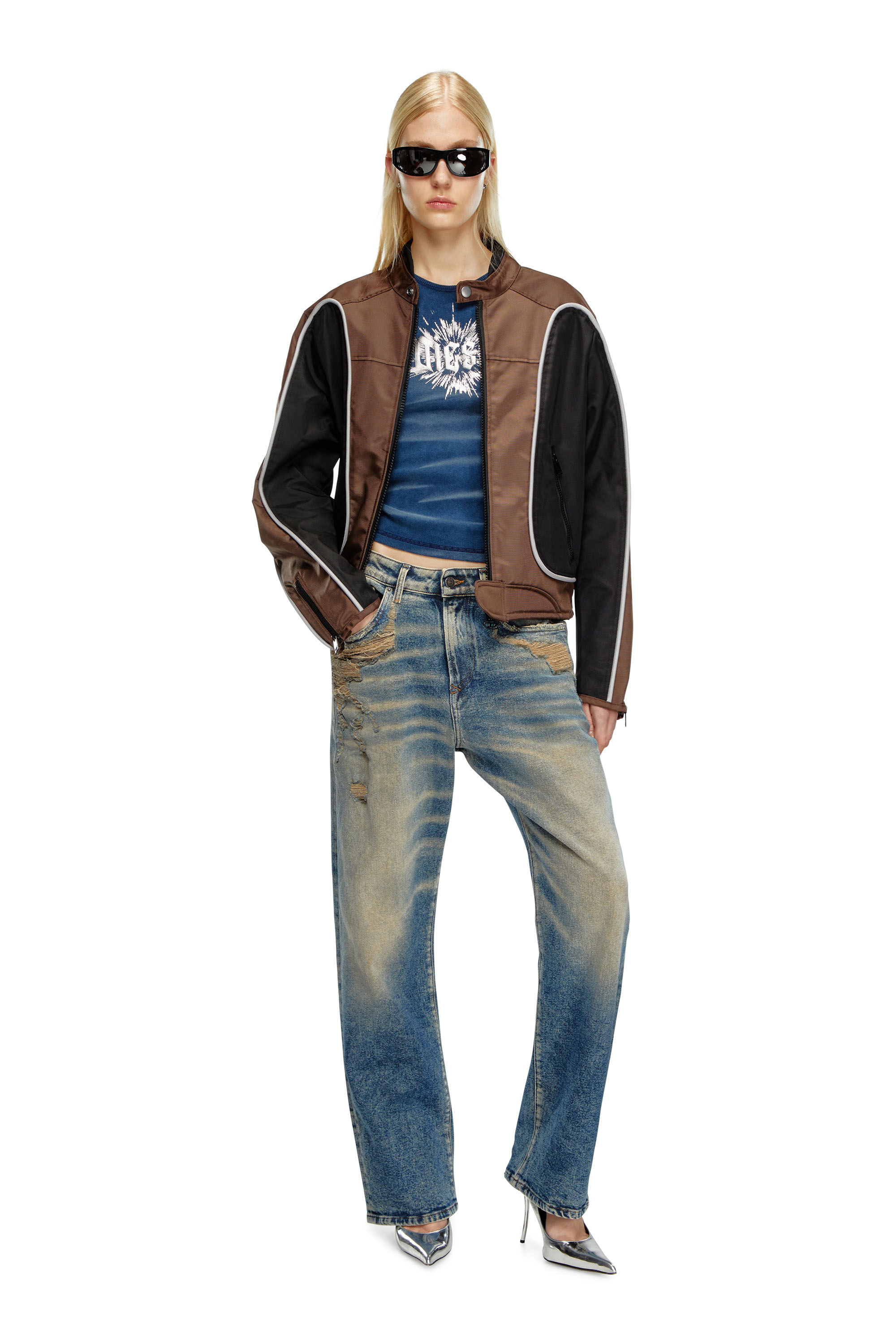 J-BLINK Unisex: 90's Biker jacket in waterproof nylon | Diesel