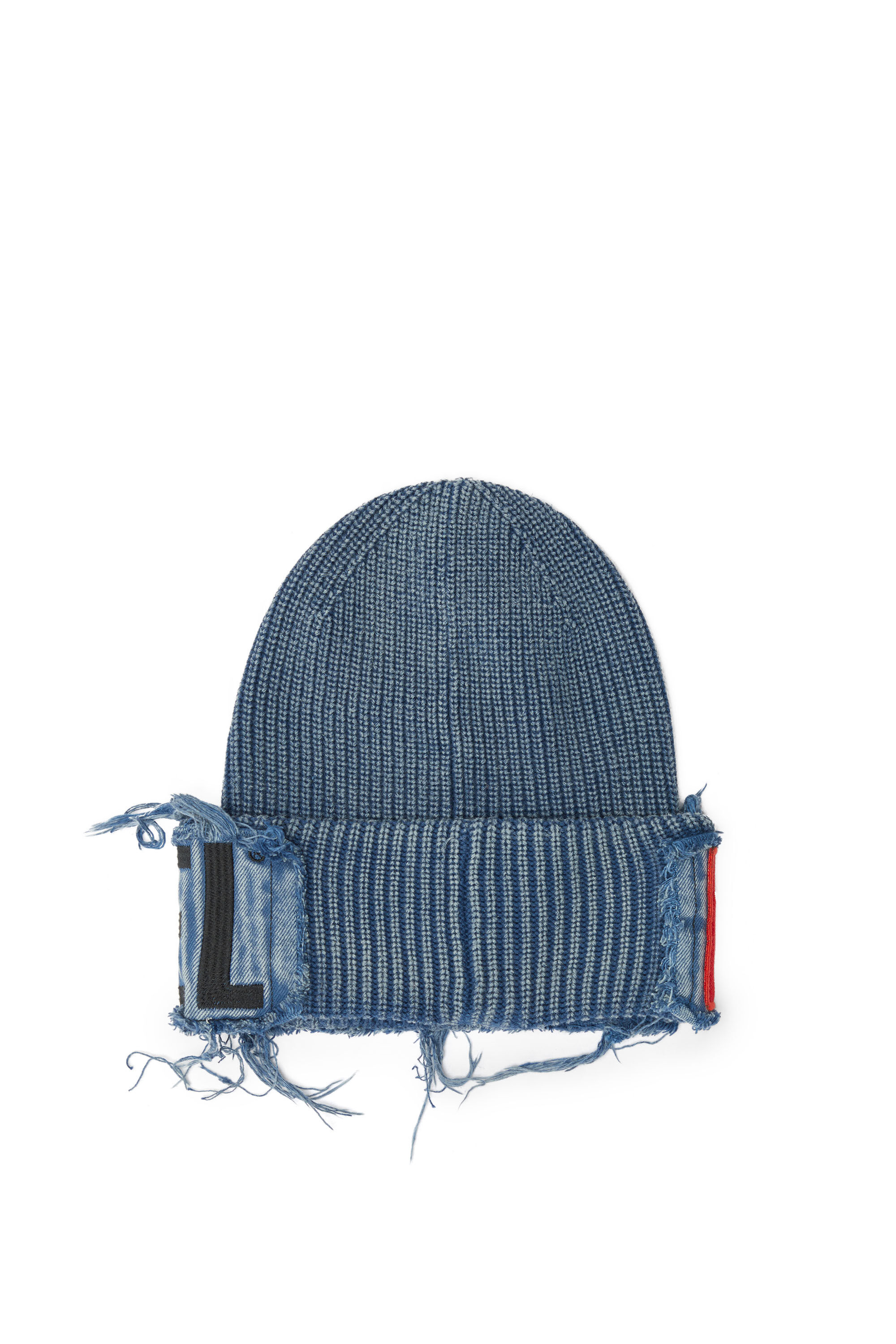 Women's Denim effect beanie with bold patch detail | Blue | Diesel