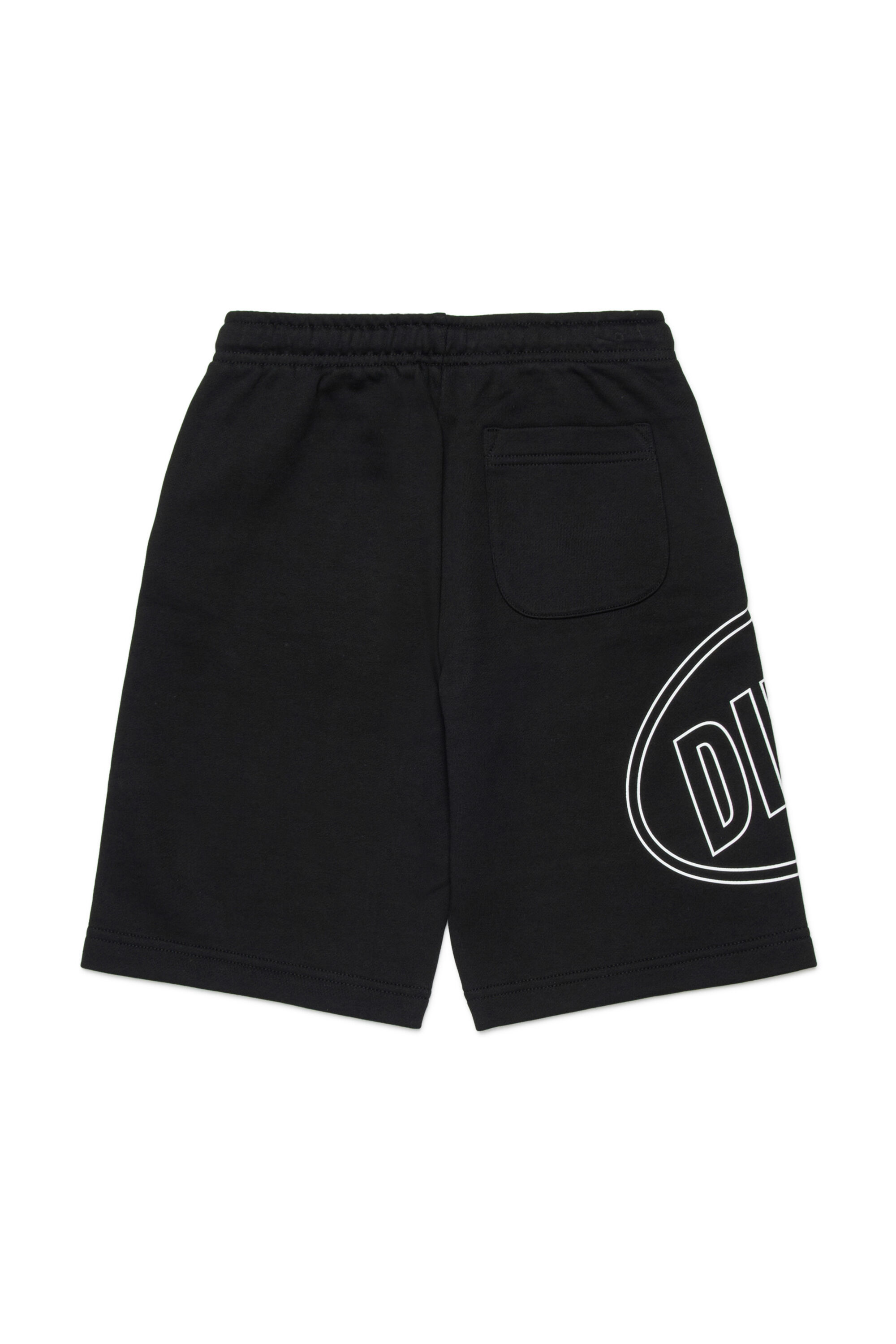 Diesel - PCIRCLE SHORT, Man's Cotton bermudas with maxi print in Black - 2
