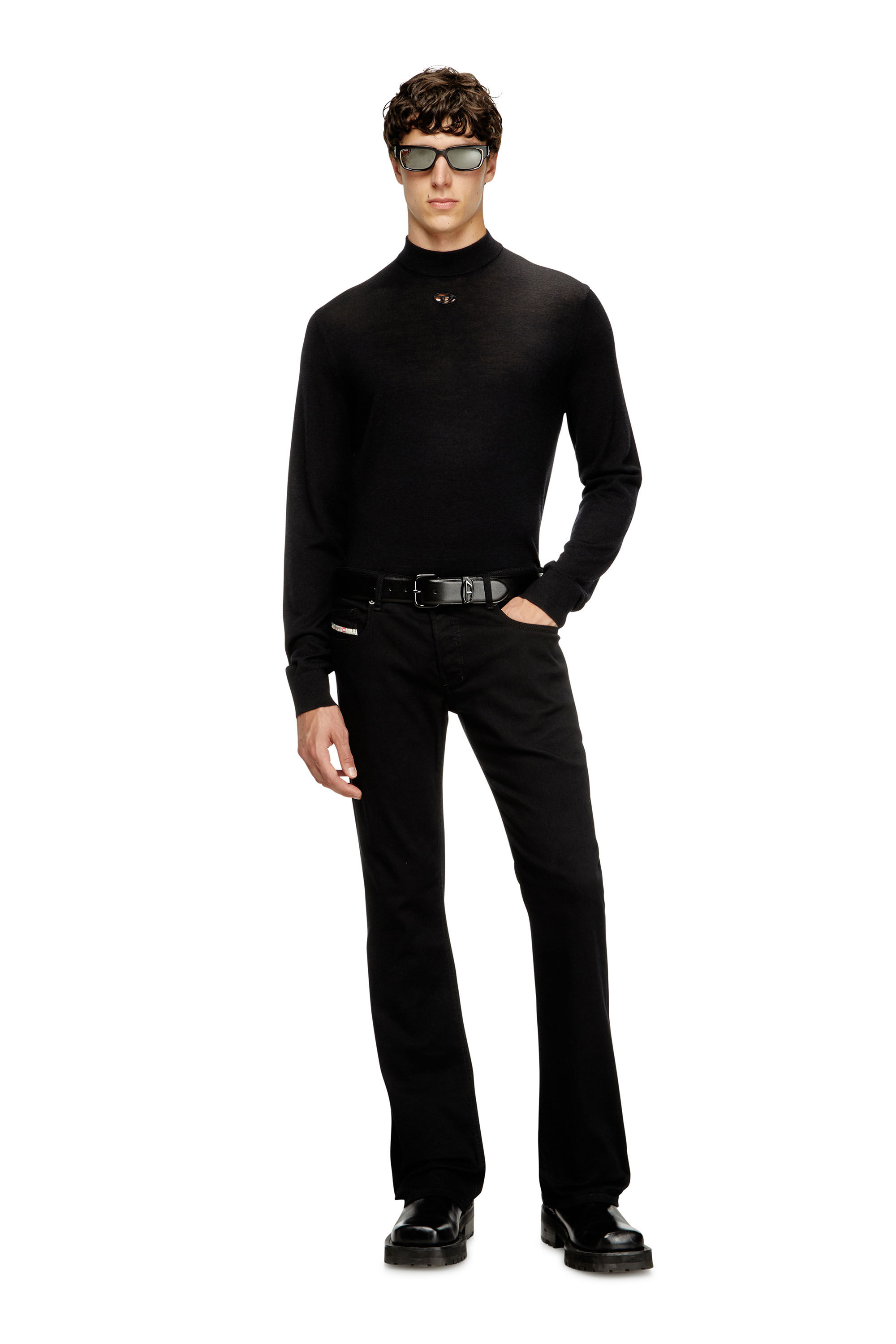 Men's Wool turtleneck jumper | Black | Diesel