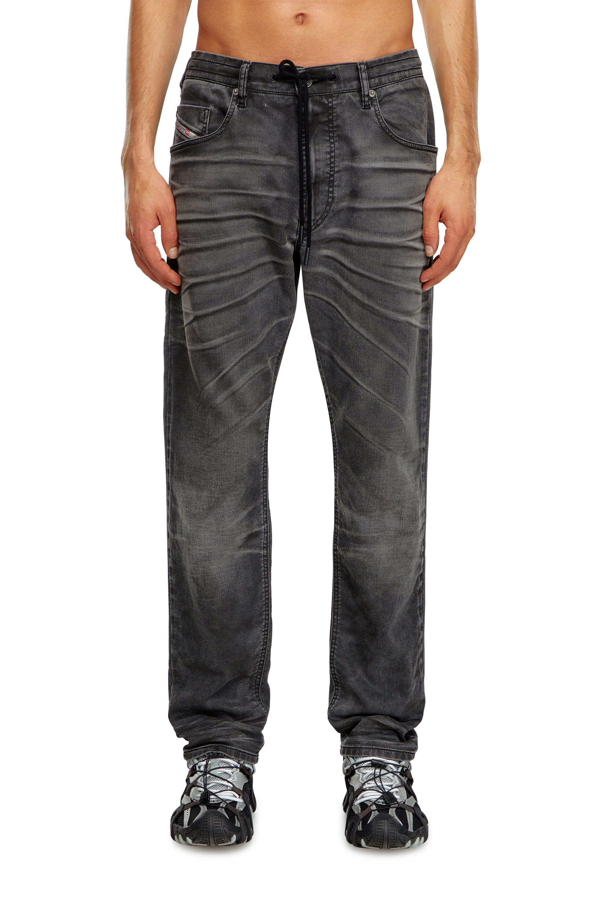 Diesel - Man's Regular 2030 D-Krooley Joggjeans® 09J37, Black/Dark grey - 3