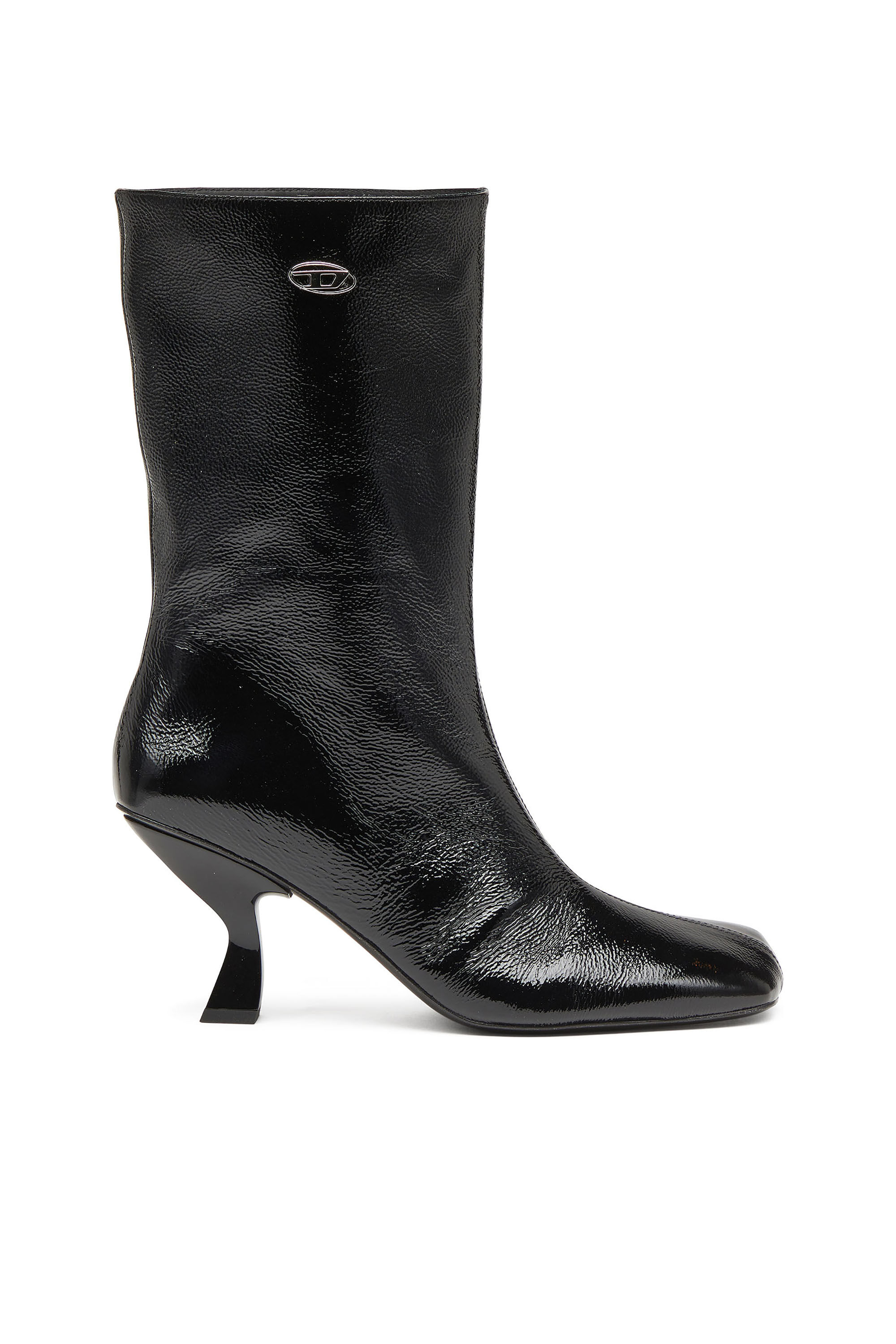 Women's D-Amber-Square-toe ankle boots with naplak effect | Black