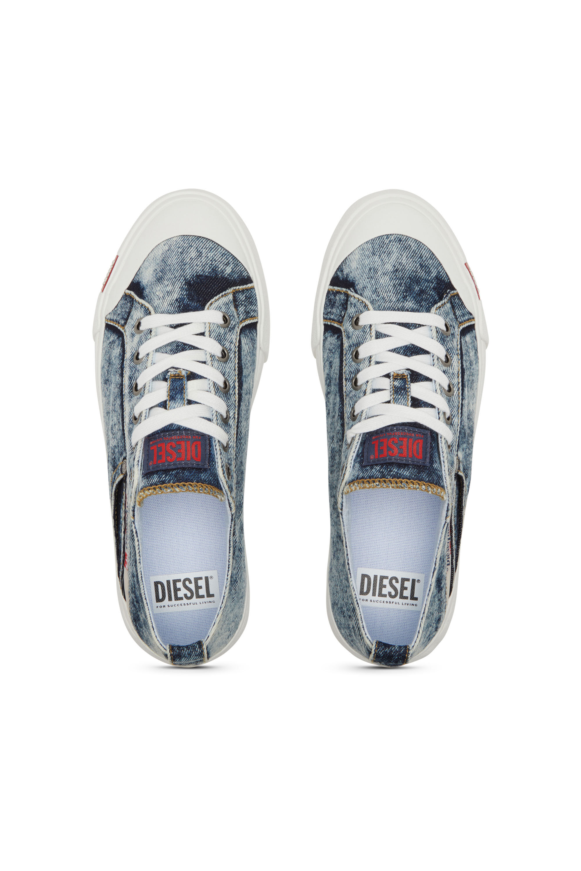 Men's S-Athos-Denim sneakers with pocket detail | Blue | Diesel