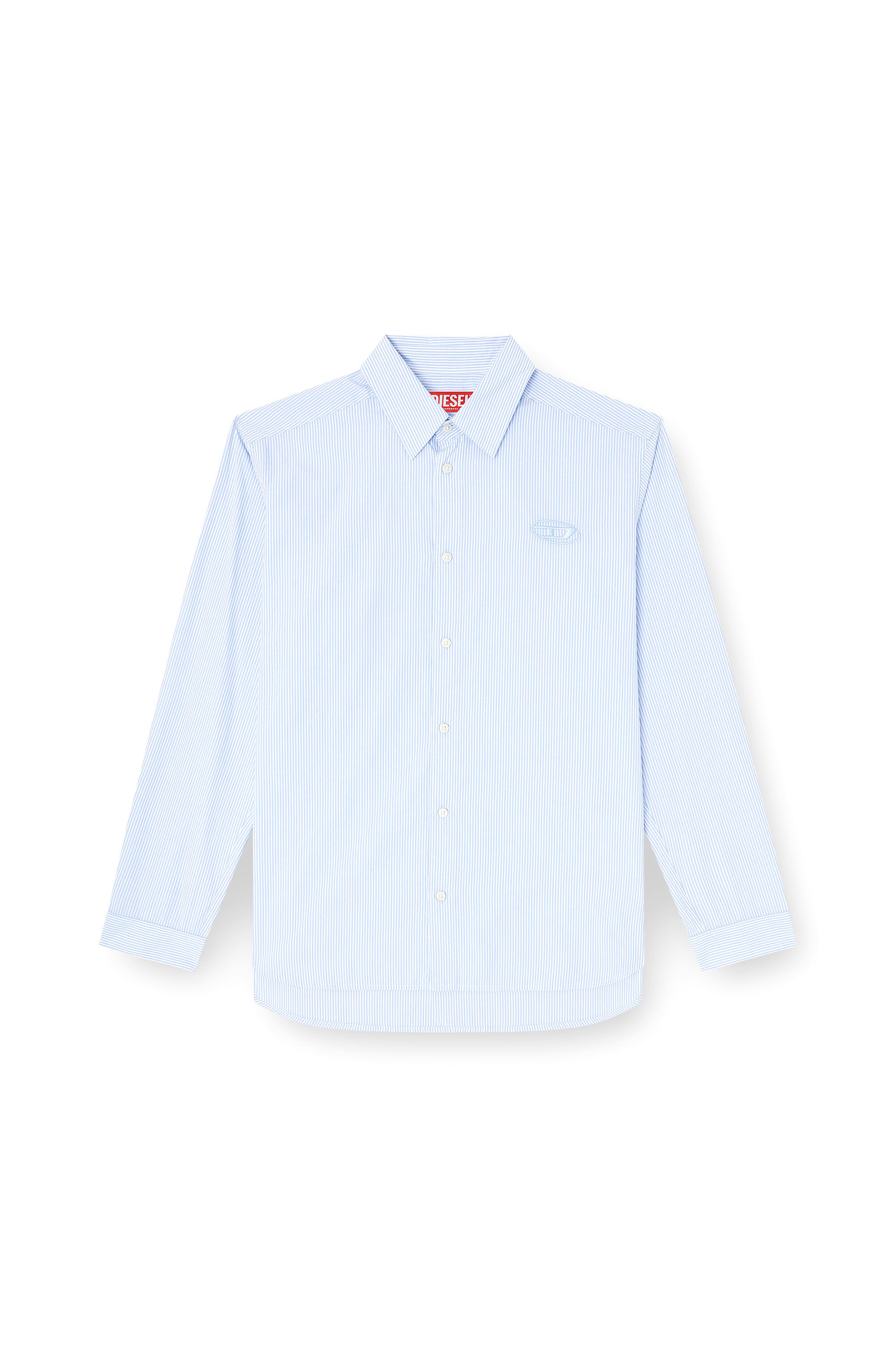 Men's Striped shirt in wrinkled cotton | Multicolor | Diesel TR