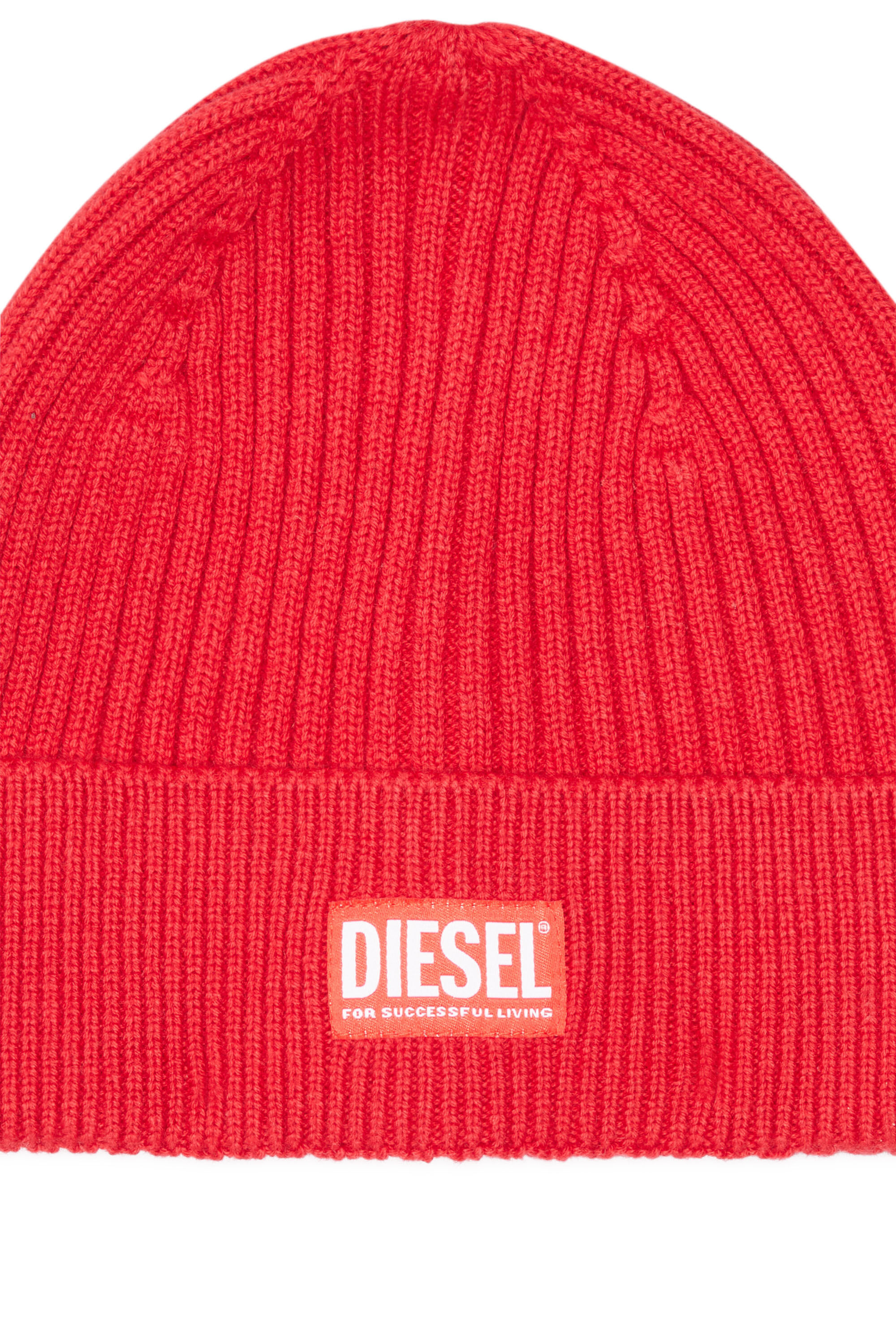 K-CODER-H 2X2 : Ribbed beanie with logo patch | Diesel