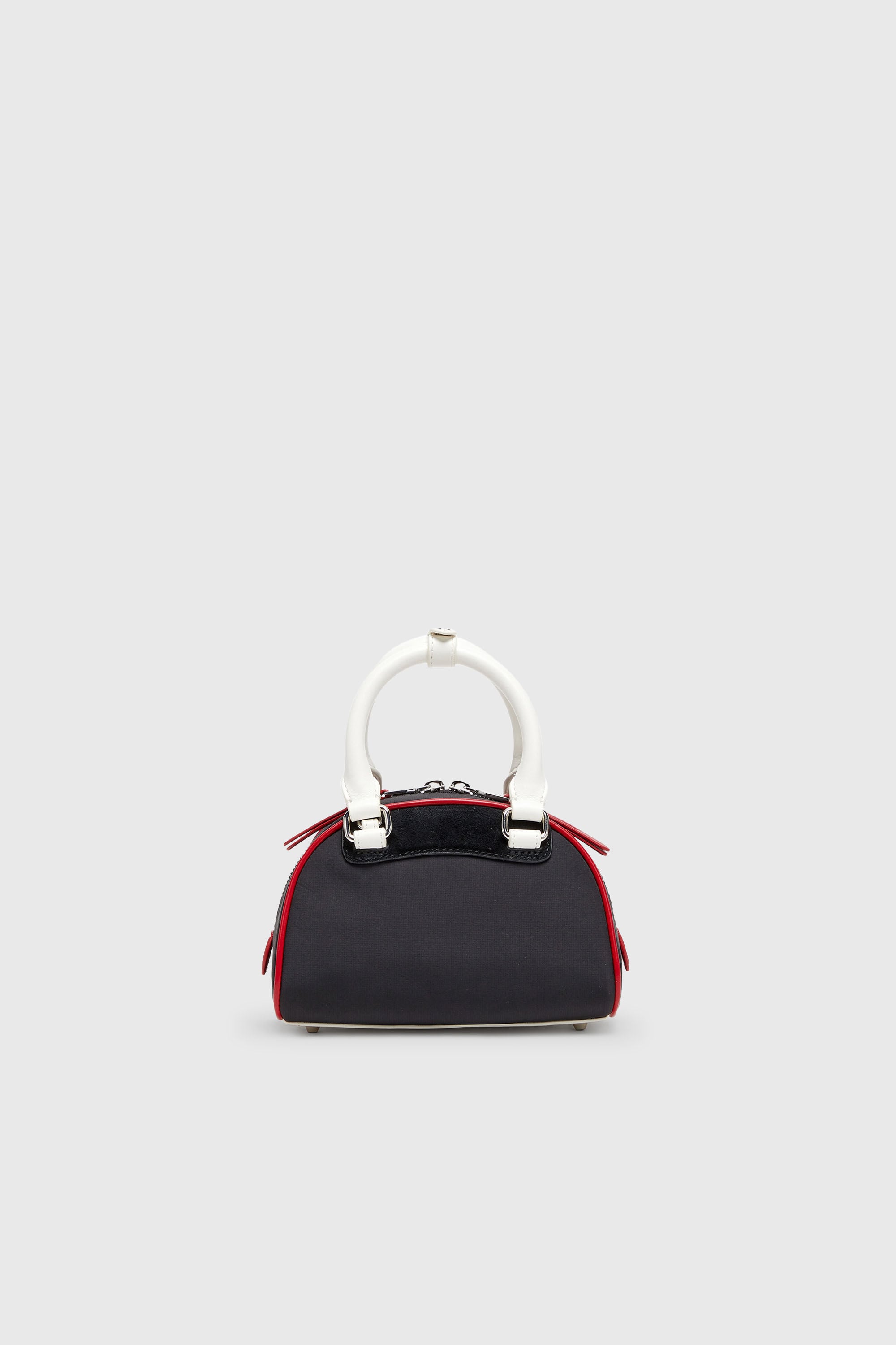 Diesel - 1DR DOME CROSSBODY, Woman's 1DR Dome-Colour-block small bowling bag in Black/White - 3