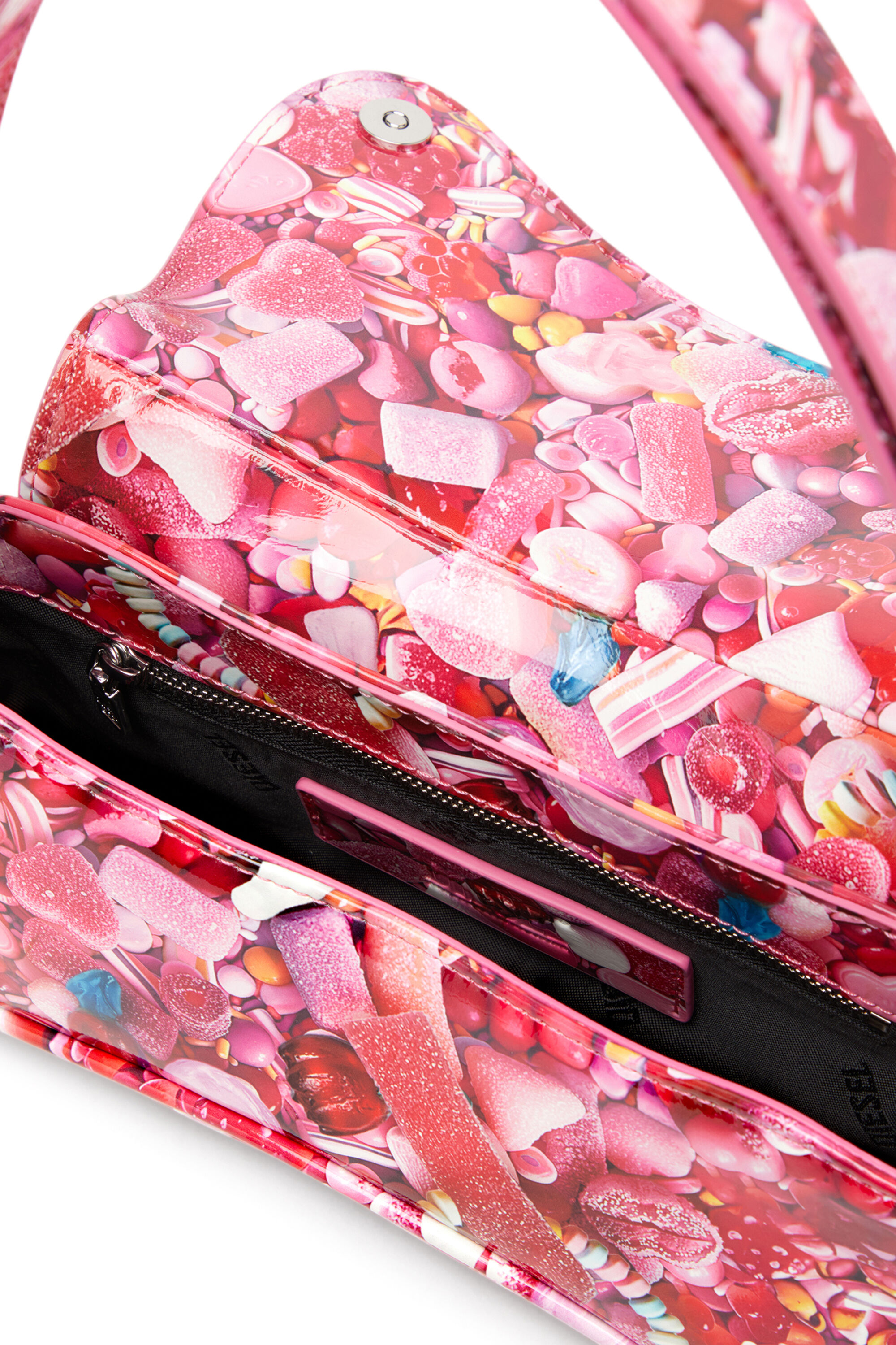 Women's Play-Glossy clutch with print | Pink | Diesel
