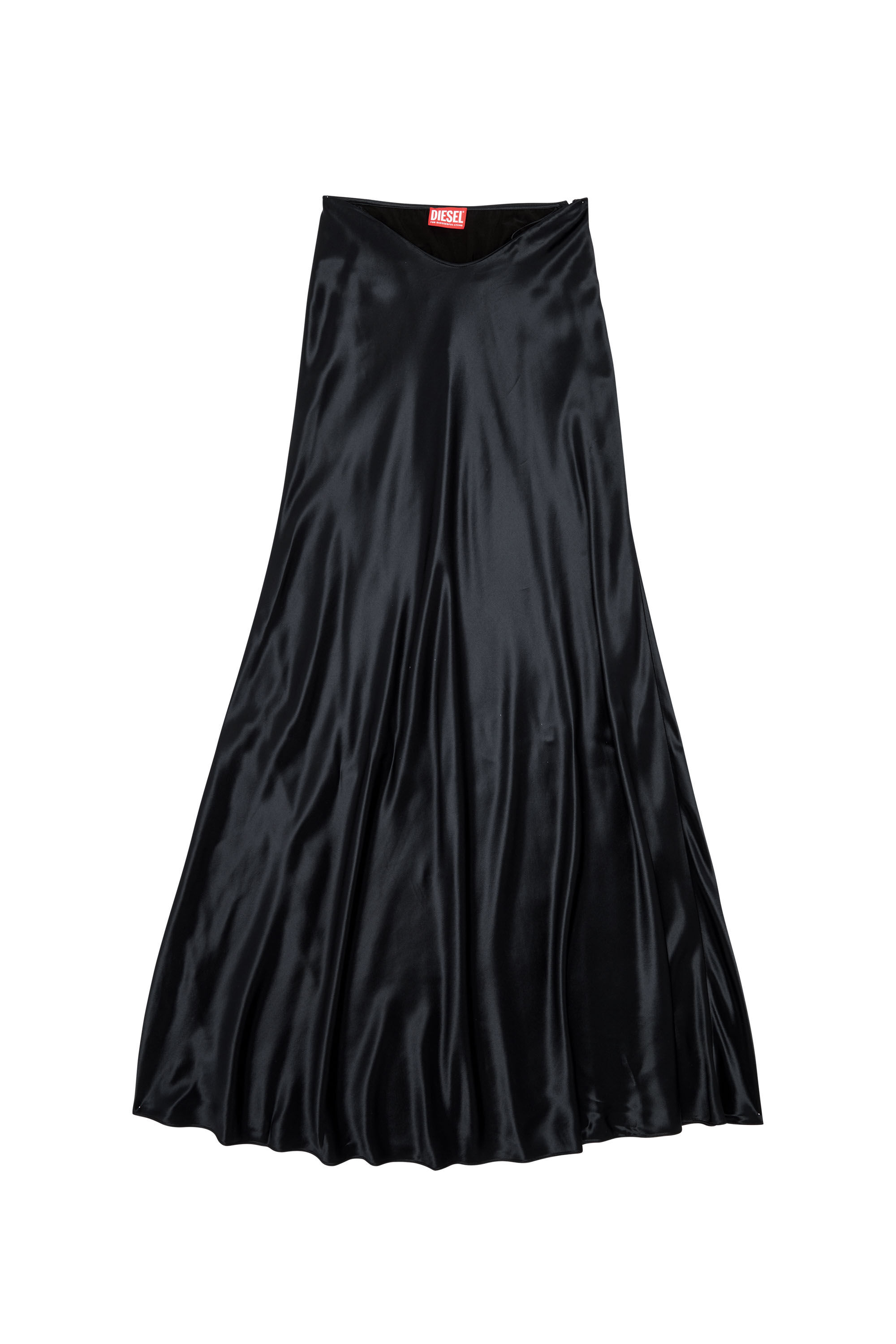Women's Long satin skirt | Black | Diesel