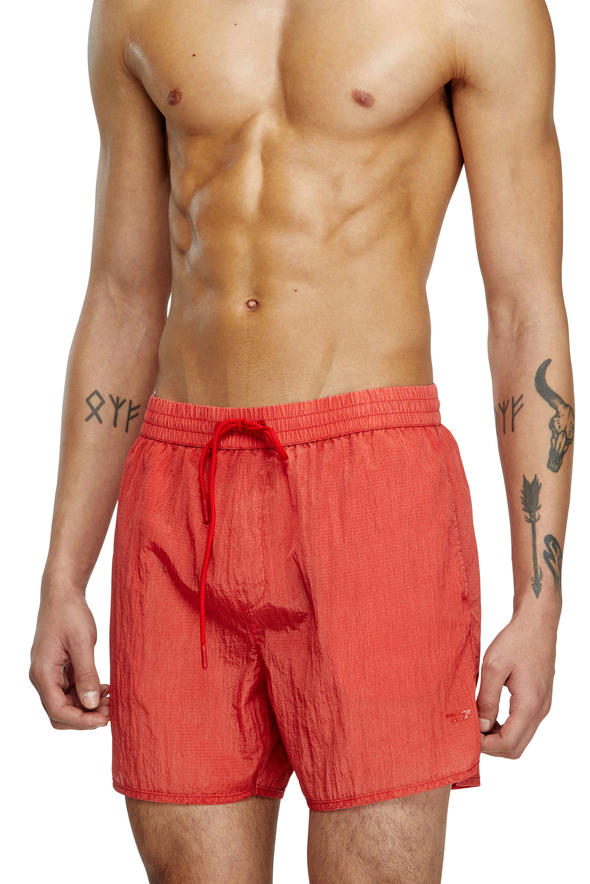 Diesel - JIMMIE-38-D-POP, Man's Mid-length swim shorts in treated ripstop in null - 1
