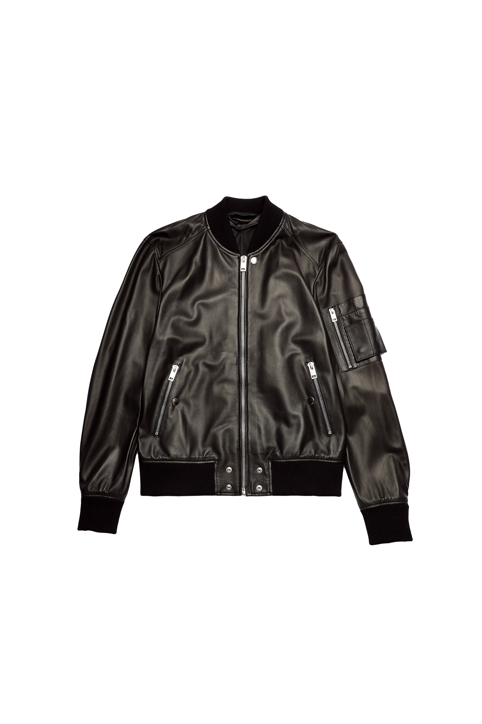 abbot leather bomber jacket