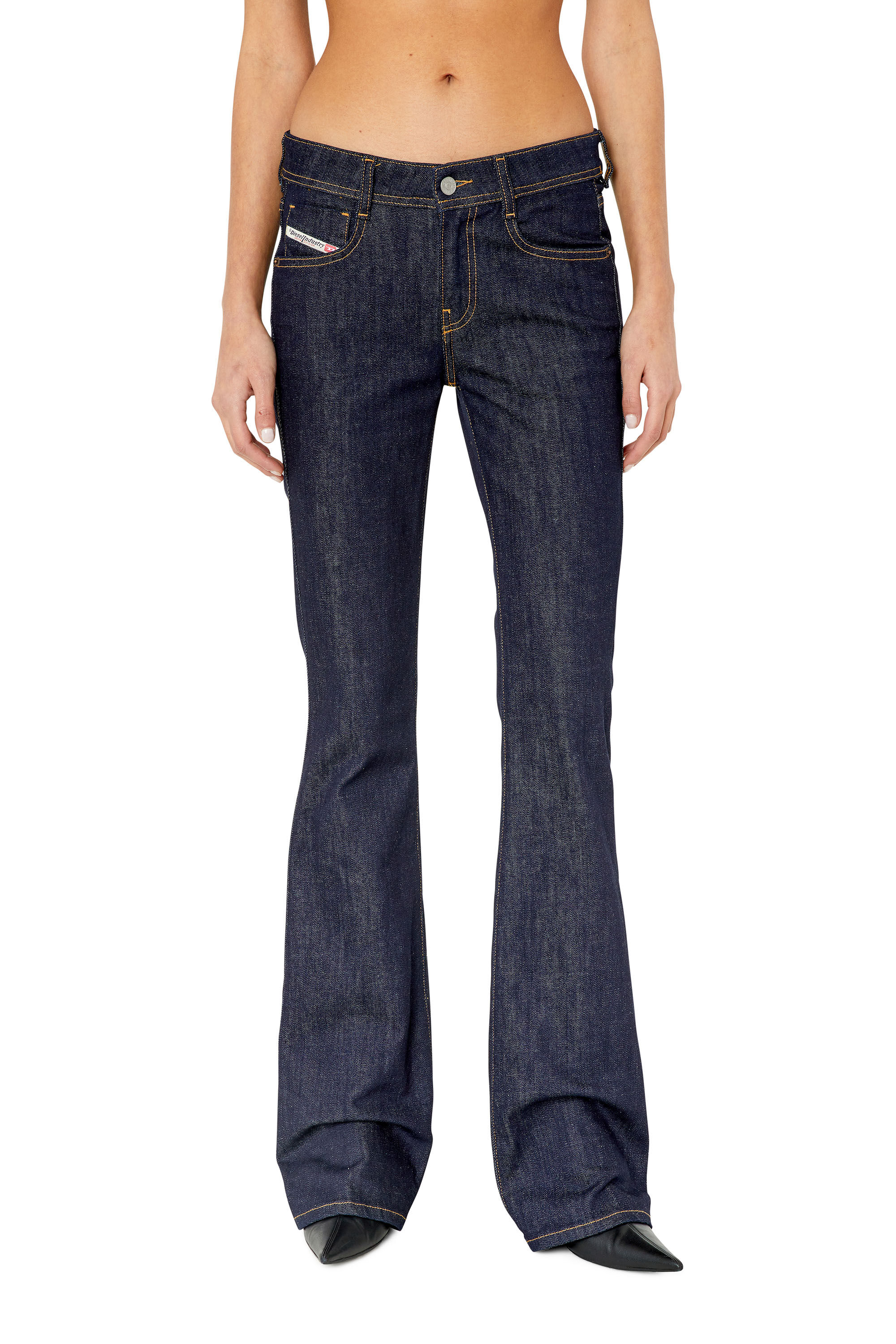 Buy BUTTON-DOWN DARK-BLUE FLARE JEANS for Women Online in India