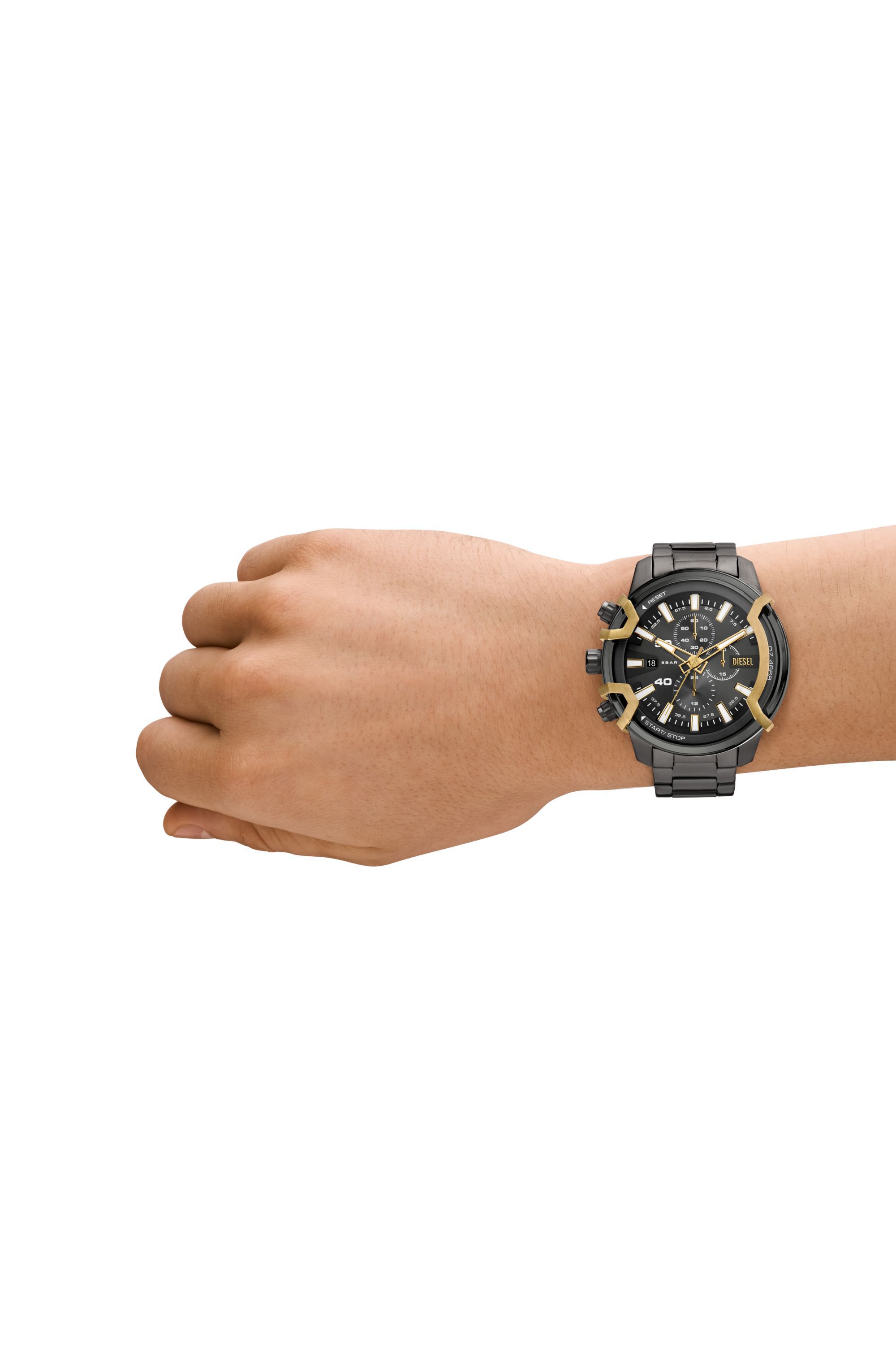 Men's Griffed Two-Tone Stainless Steel Watch | Grey | Diesel