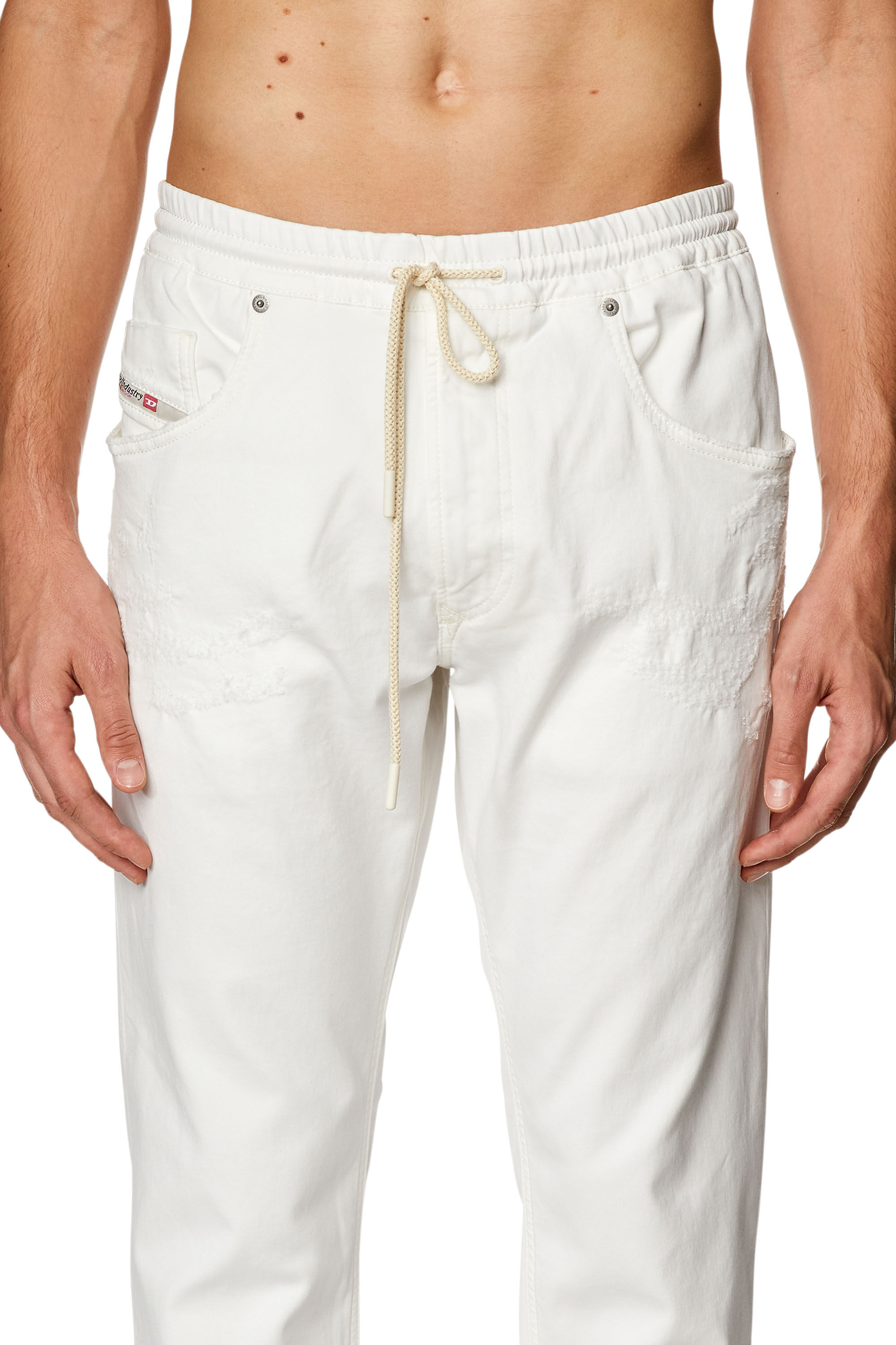 Men's Tapered Jeans | White | Diesel 2030 D-Krooley Joggjeans®