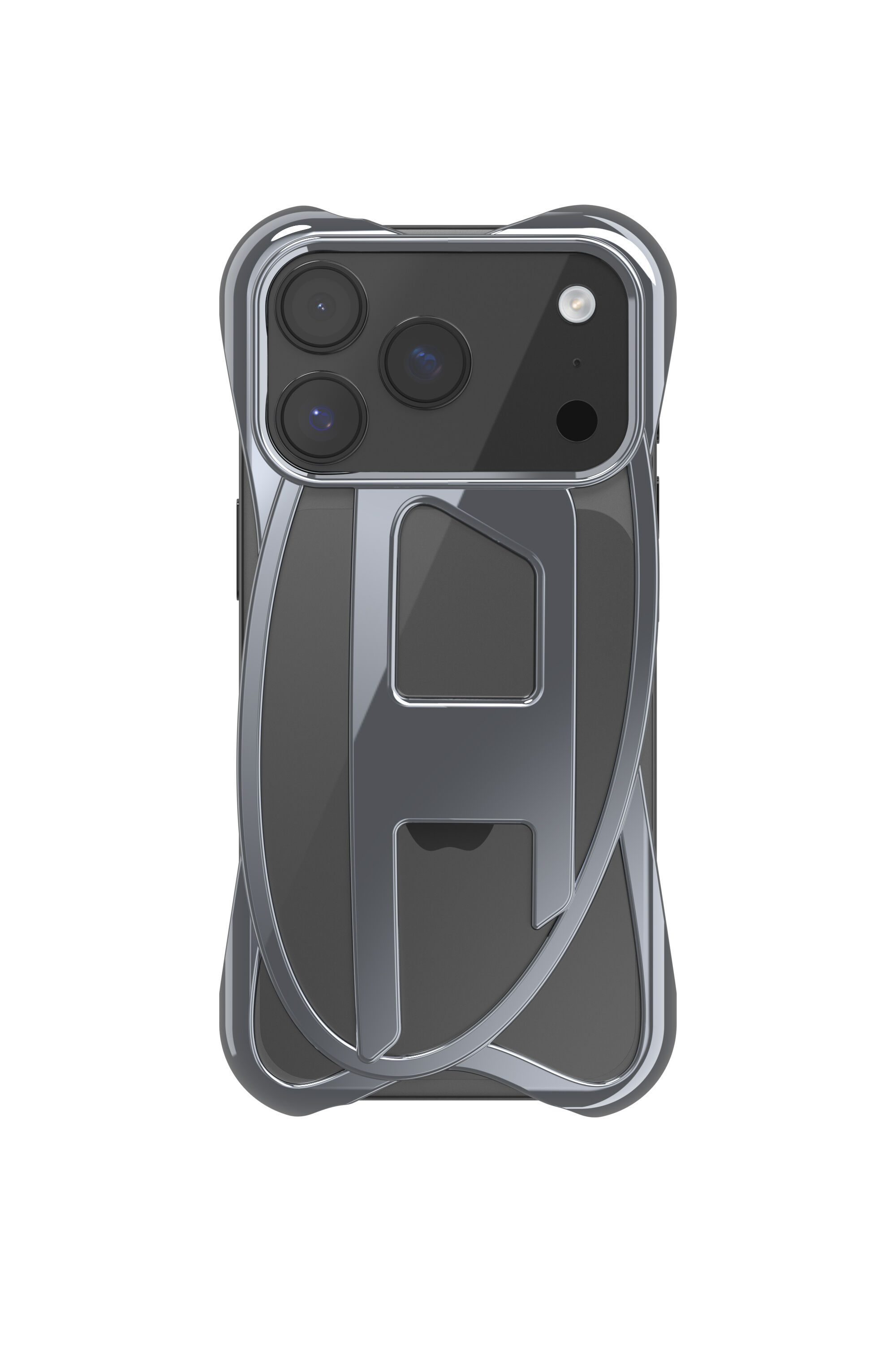 Women's Caged D glossy case for iPhone 17 Pro | Grey | Diesel
