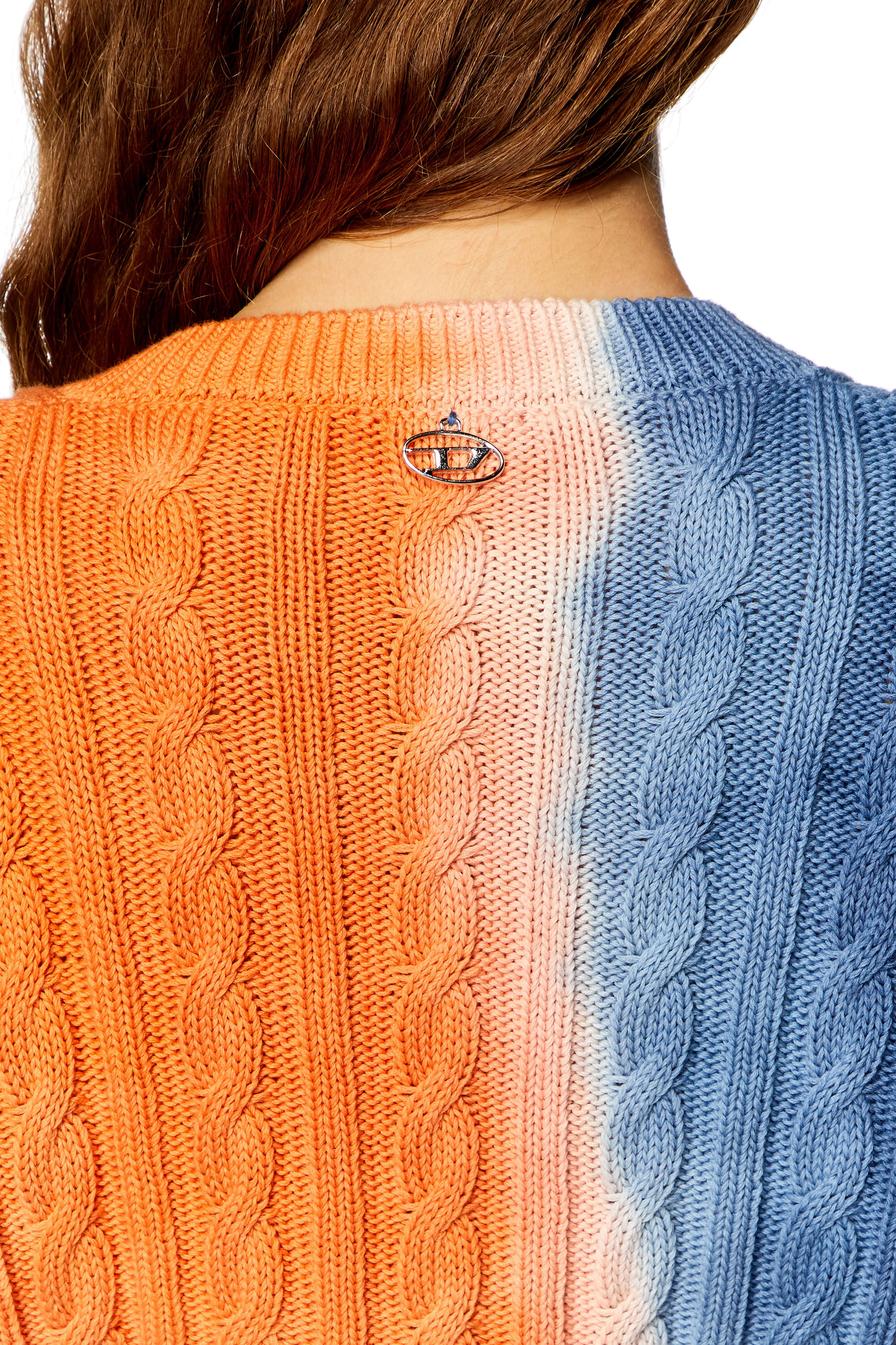 Orange cable top knit jumper