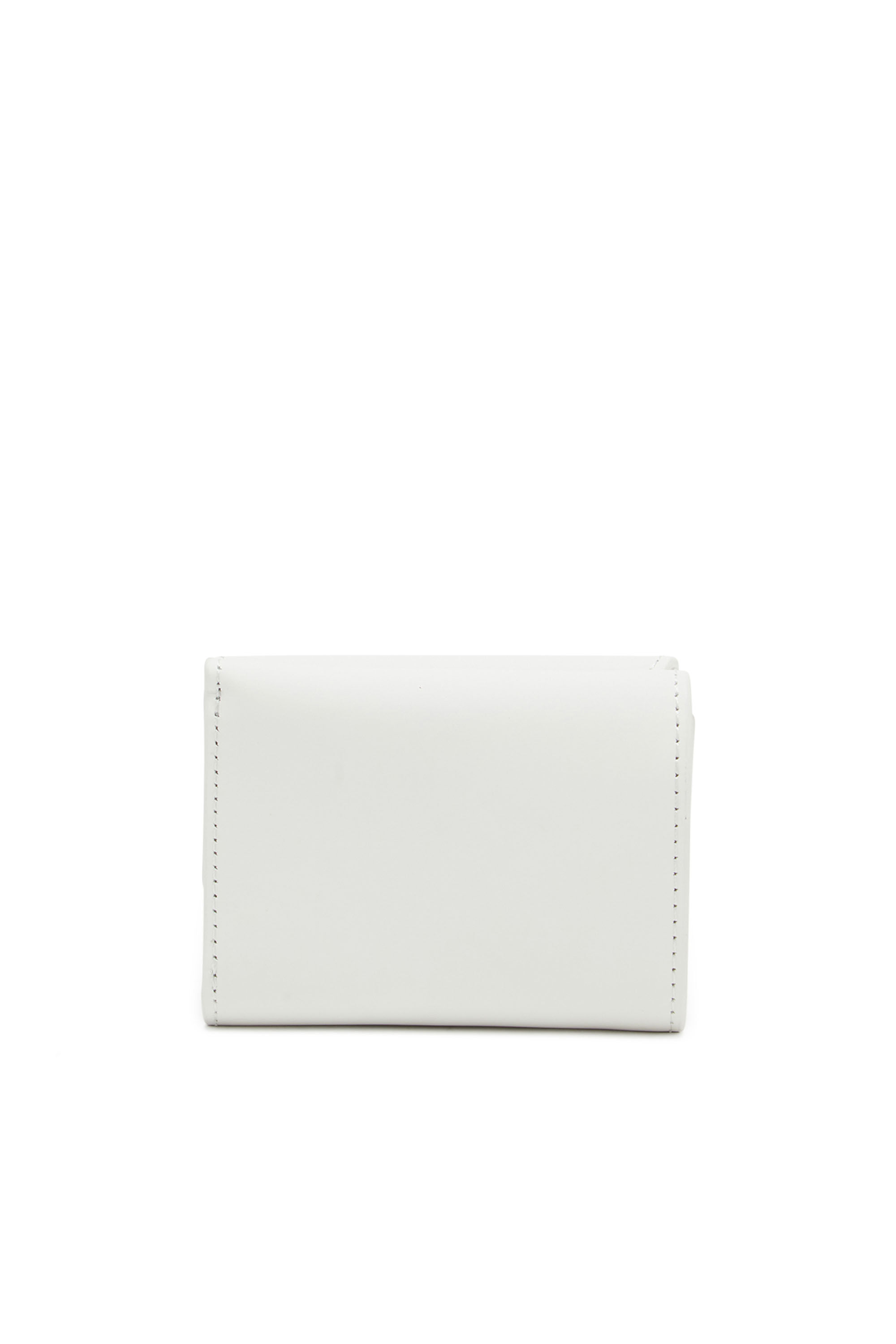 DIESEL☆ Tri-fold wallet in leather ホワイト 三つ折財布 Women's Tri-fold wallet in matte leather | White | Diesel