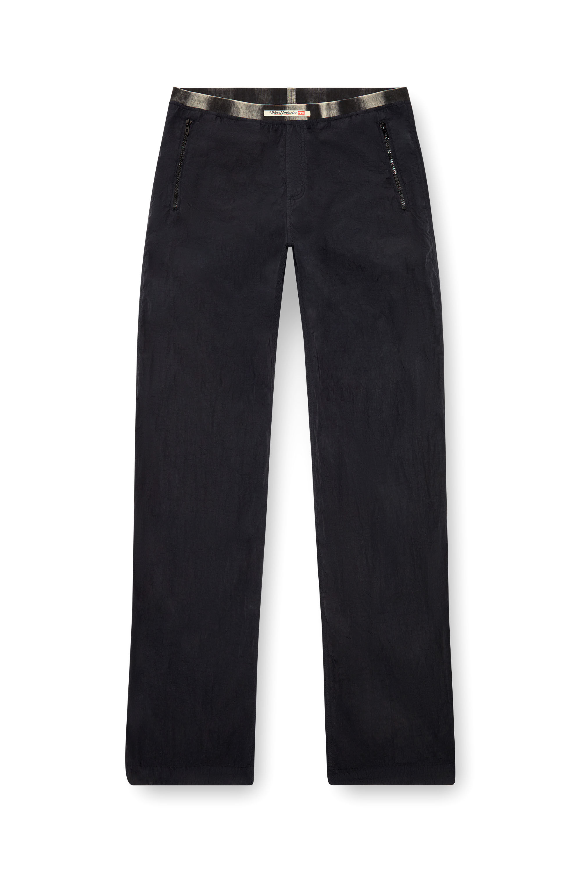 Men's Lightweight pants in wrinkled nylon | Black | Diesel