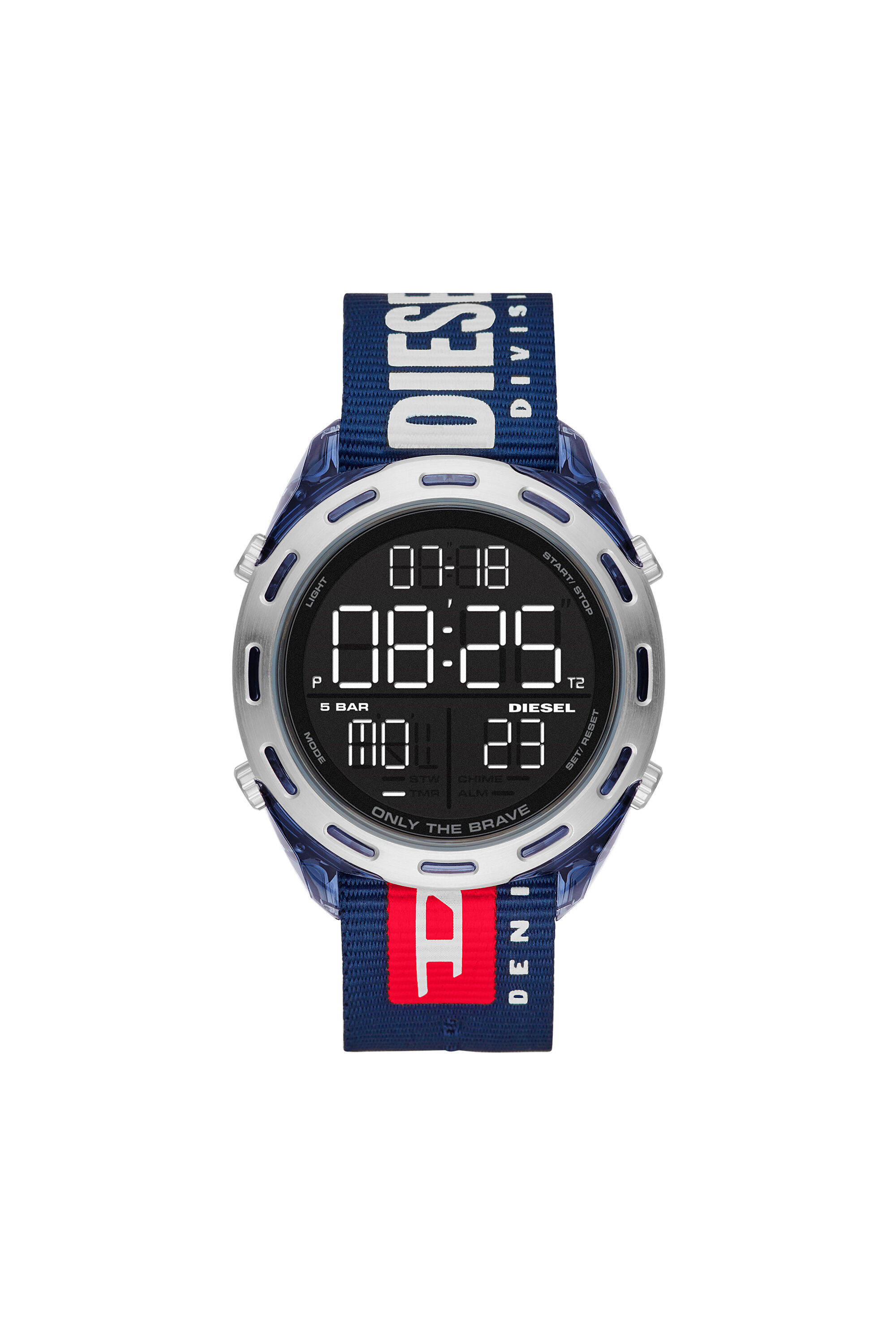 DZ1915 Man Crusher Digital Navy Nylon Watch Diesel