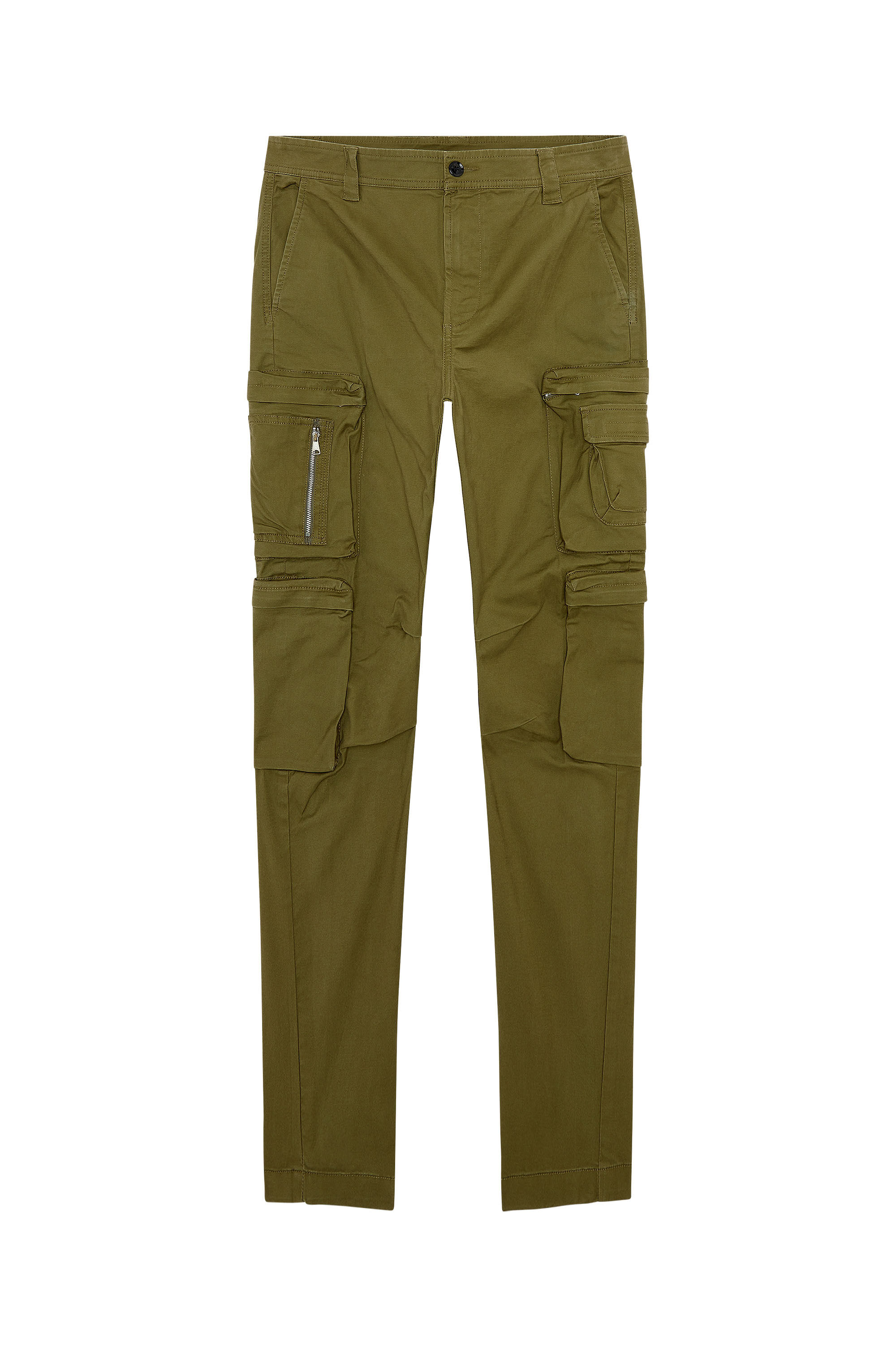 Men's Cargo pants with zip pocket | Green | Diesel