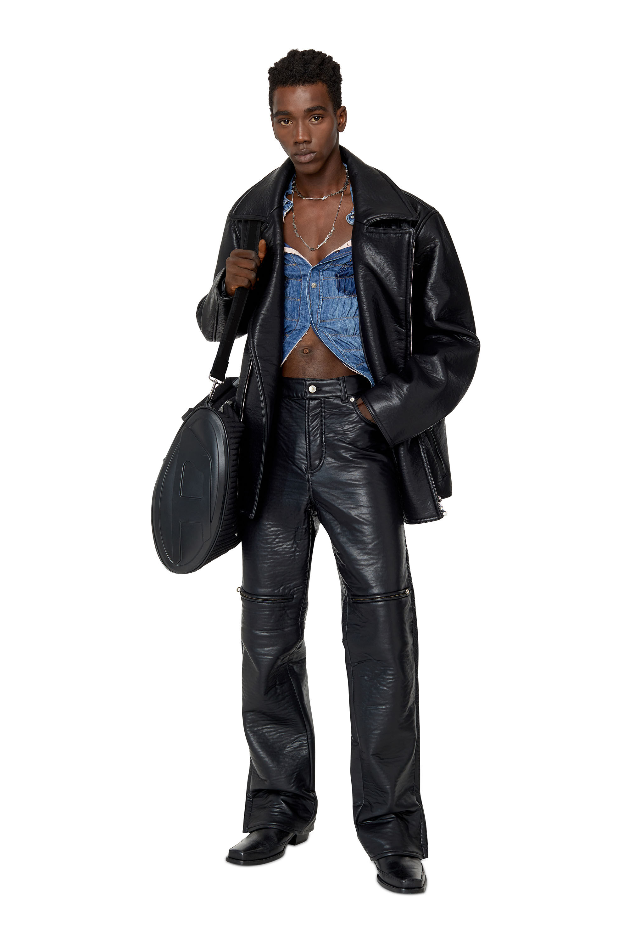 J-REGO Man: Biker jacket in bonded 