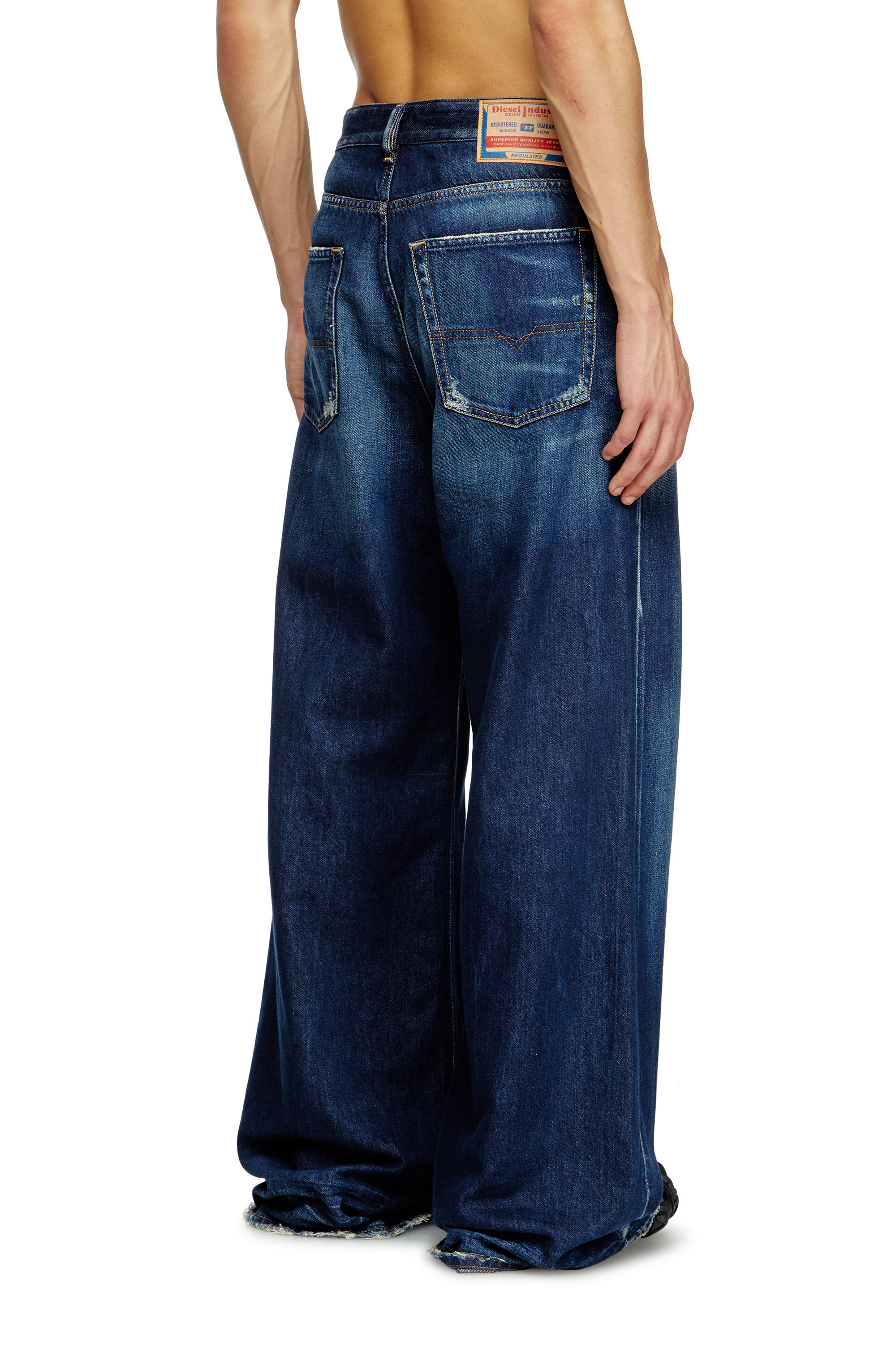 D-RISE Man: Oversized Regular Black/Dark grey Jeans | Diesel