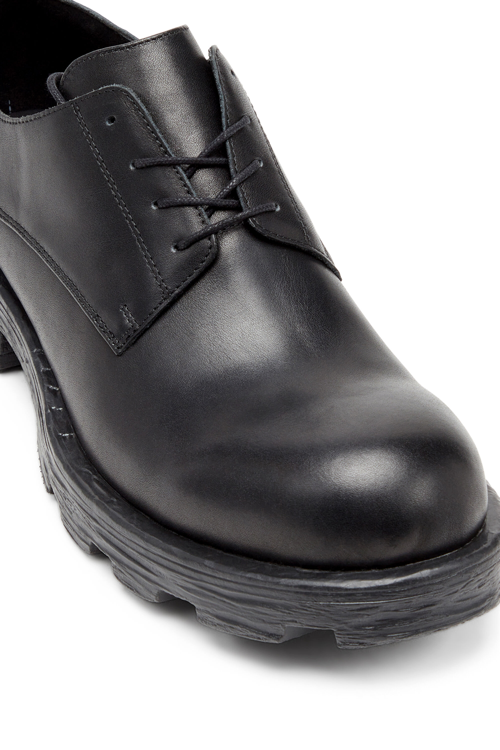 Men's D-Hammer-Derby shoes in textured leather | Black | Diesel