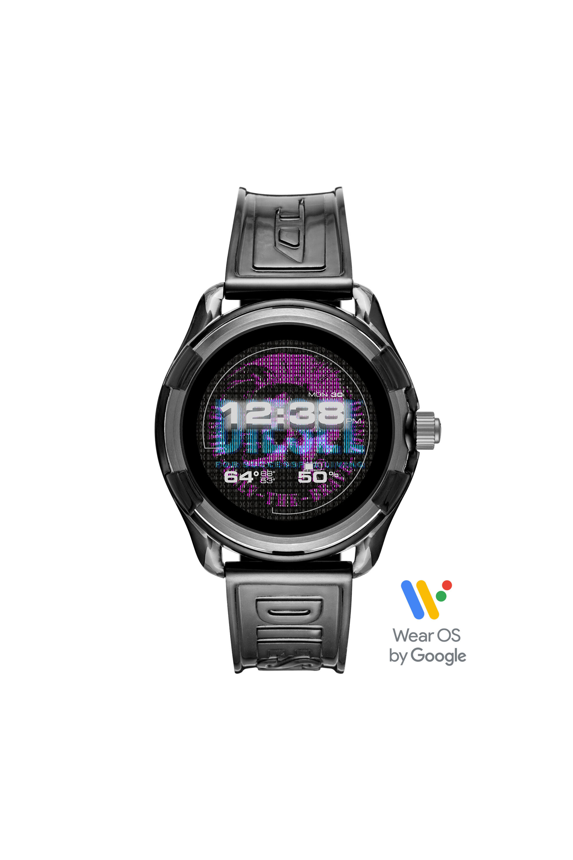 Men s Diesel On Fadelite Smartwatch Black Transparent Diesel