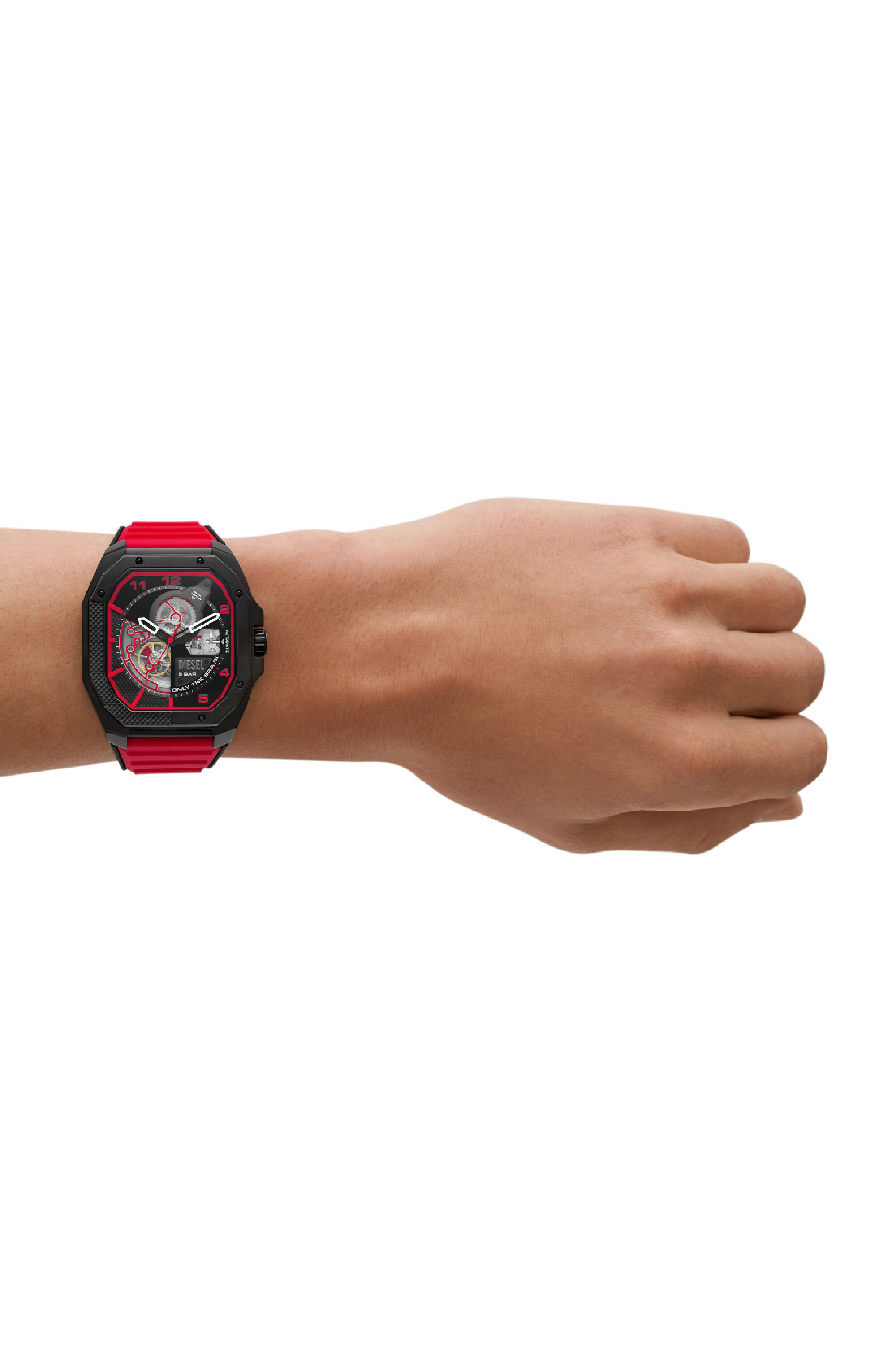 Men's Flayed silicone watch | Red | Diesel