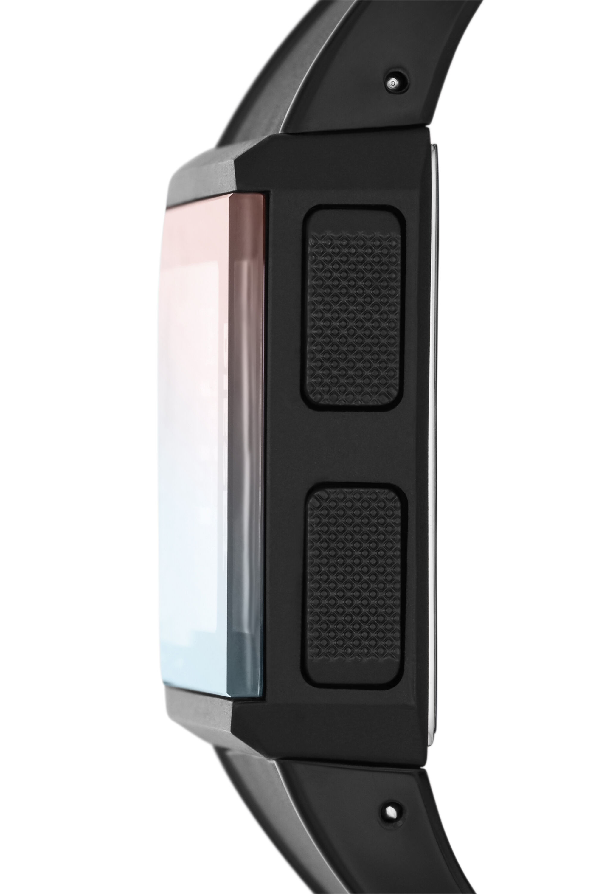 DZ1971: Women's black digital watch with rectangular dial