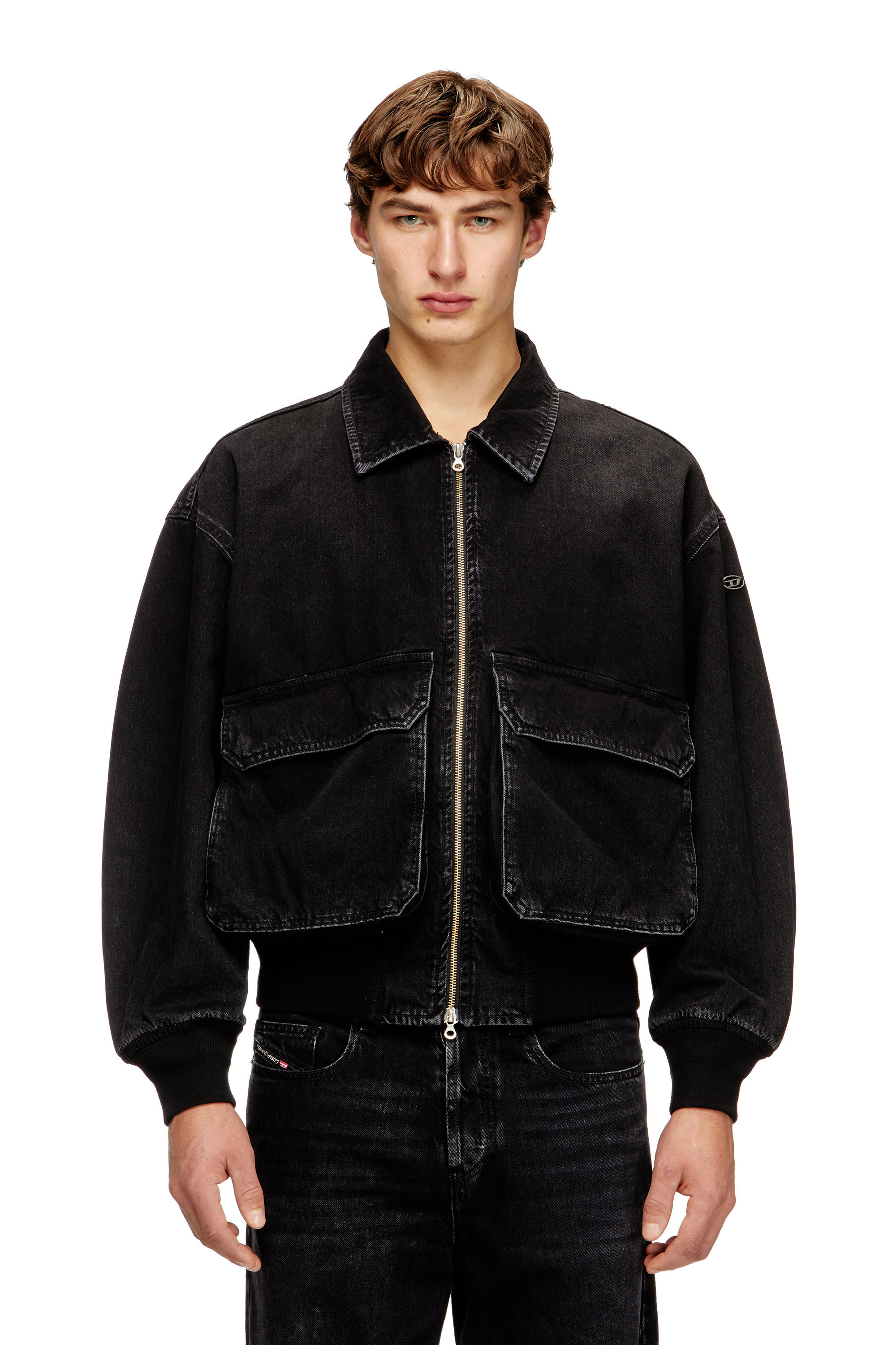 Women's Jacket in denim | Black | Diesel {{Country}}