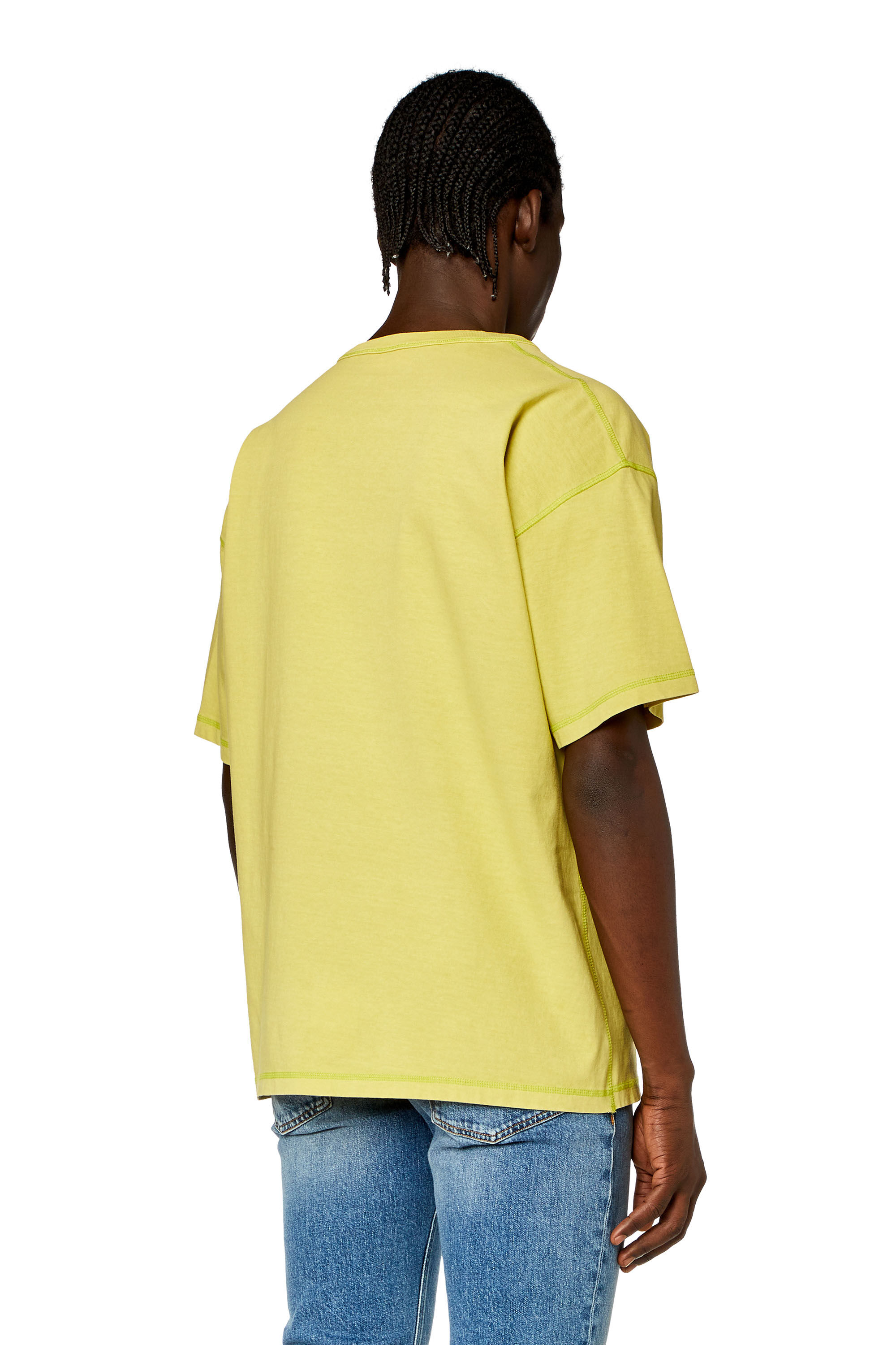 Diesel - T-BOXT-N12, Man's T-shirt with airbrush print in Yellow - 3