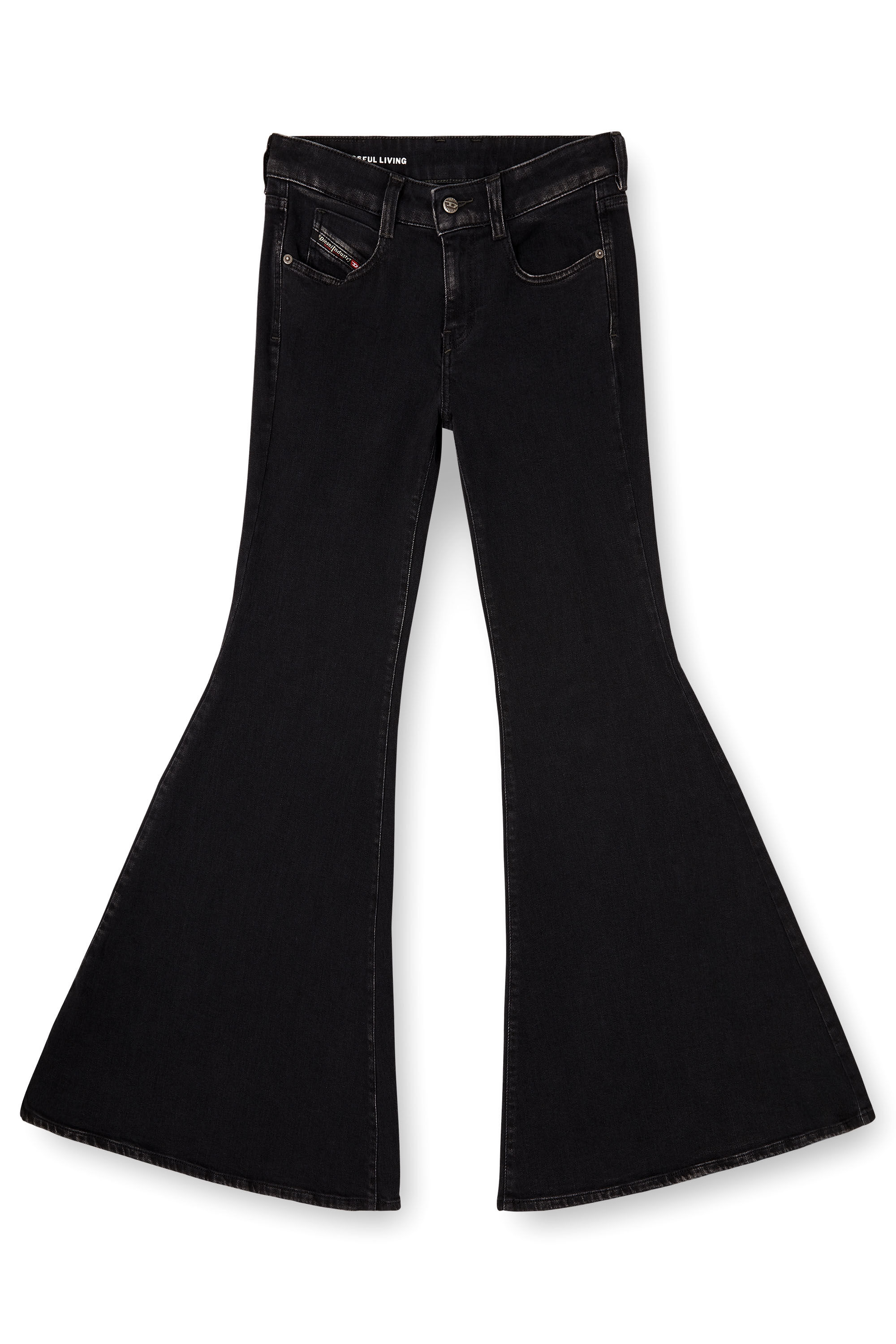 Women's Flare Jeans | Black/Dark grey | Diesel 1970 D-Bleess