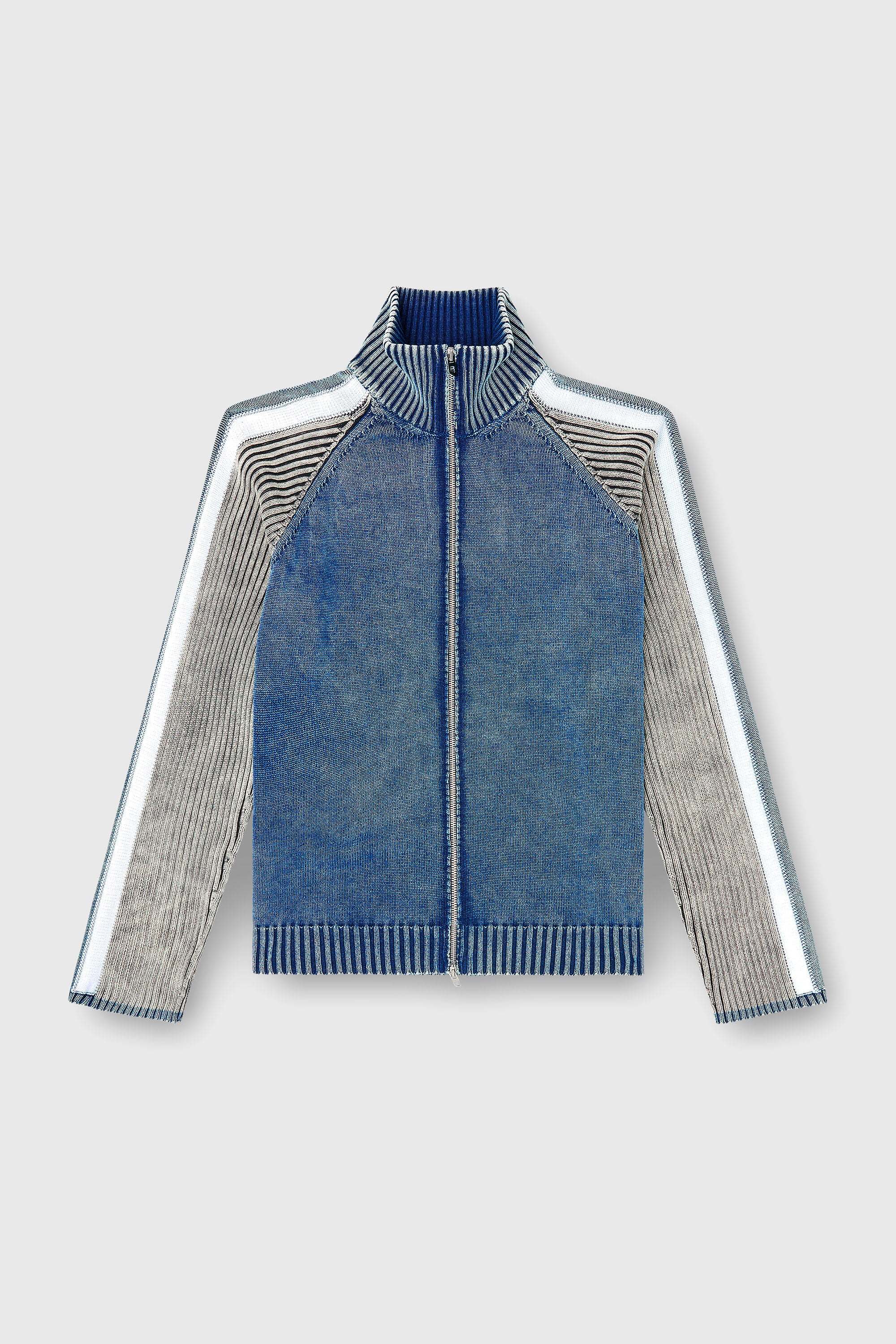 Men's Zip-up cardigan with sporty bands | Multicolor | Diesel TR