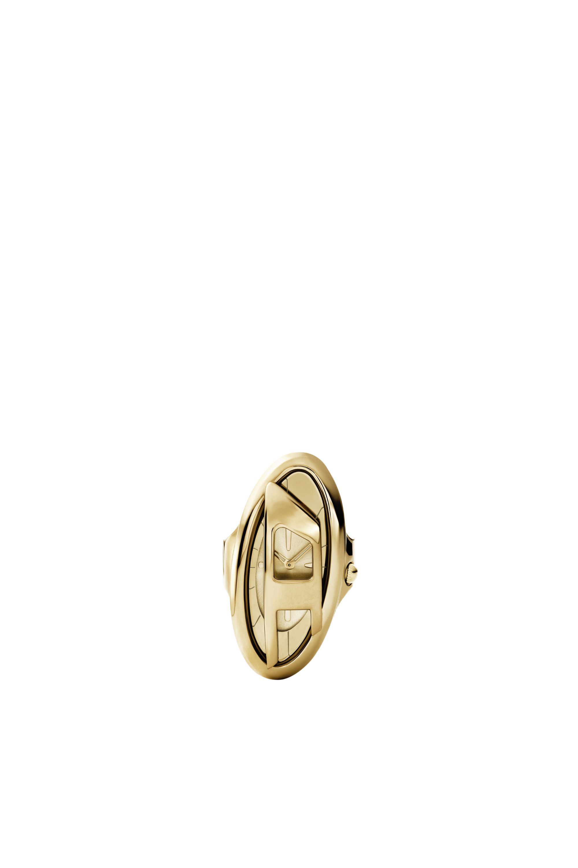 Women's D-Era gold-tone stainless steel ring watch | Gold | Diesel